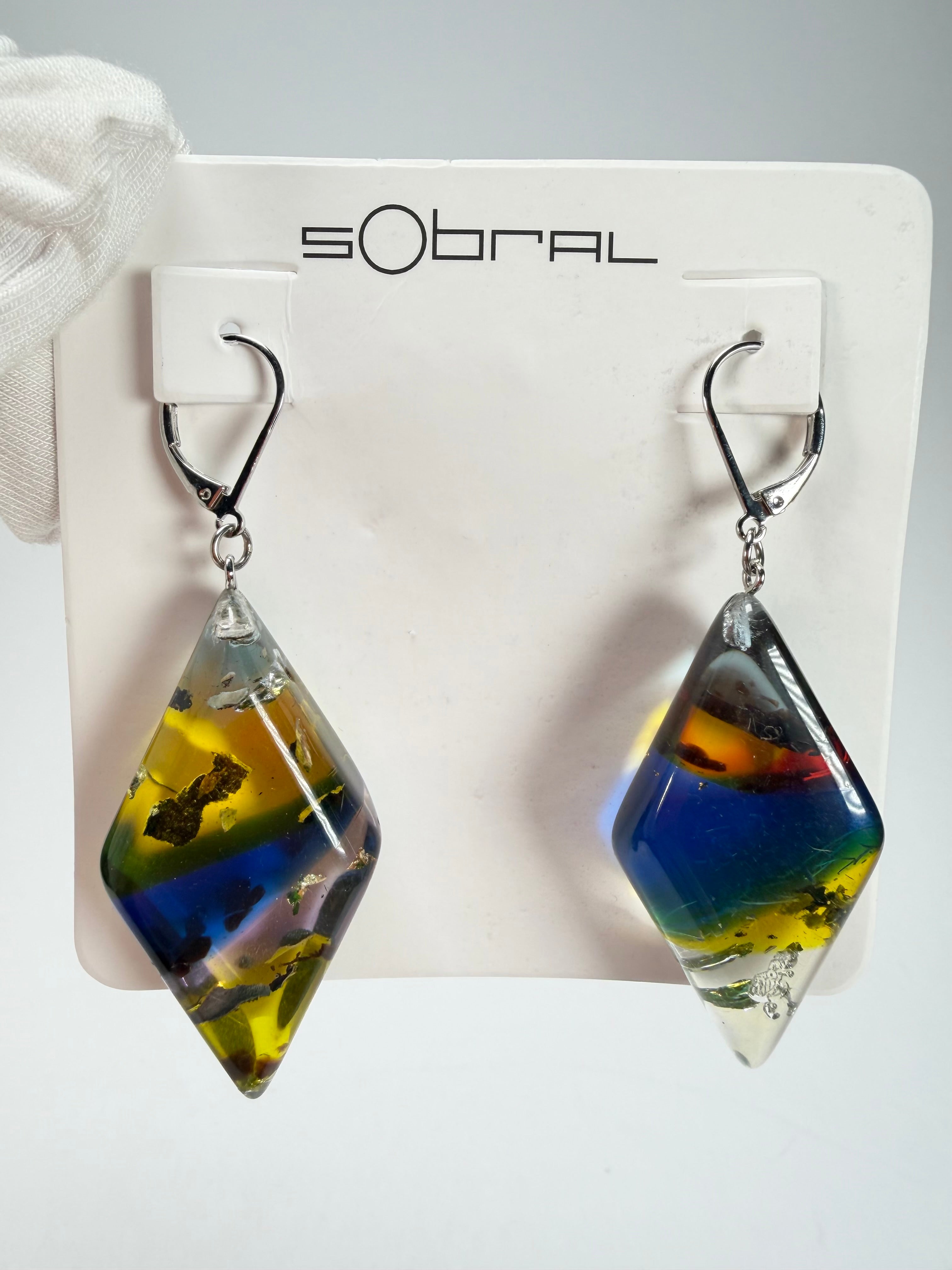 Sobral - Sobralita "Atelie" Studio Creation Resin Earrings ( 000000 )