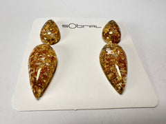 Sobral - Metalique "Water" Resin Earrings ( 004158 )