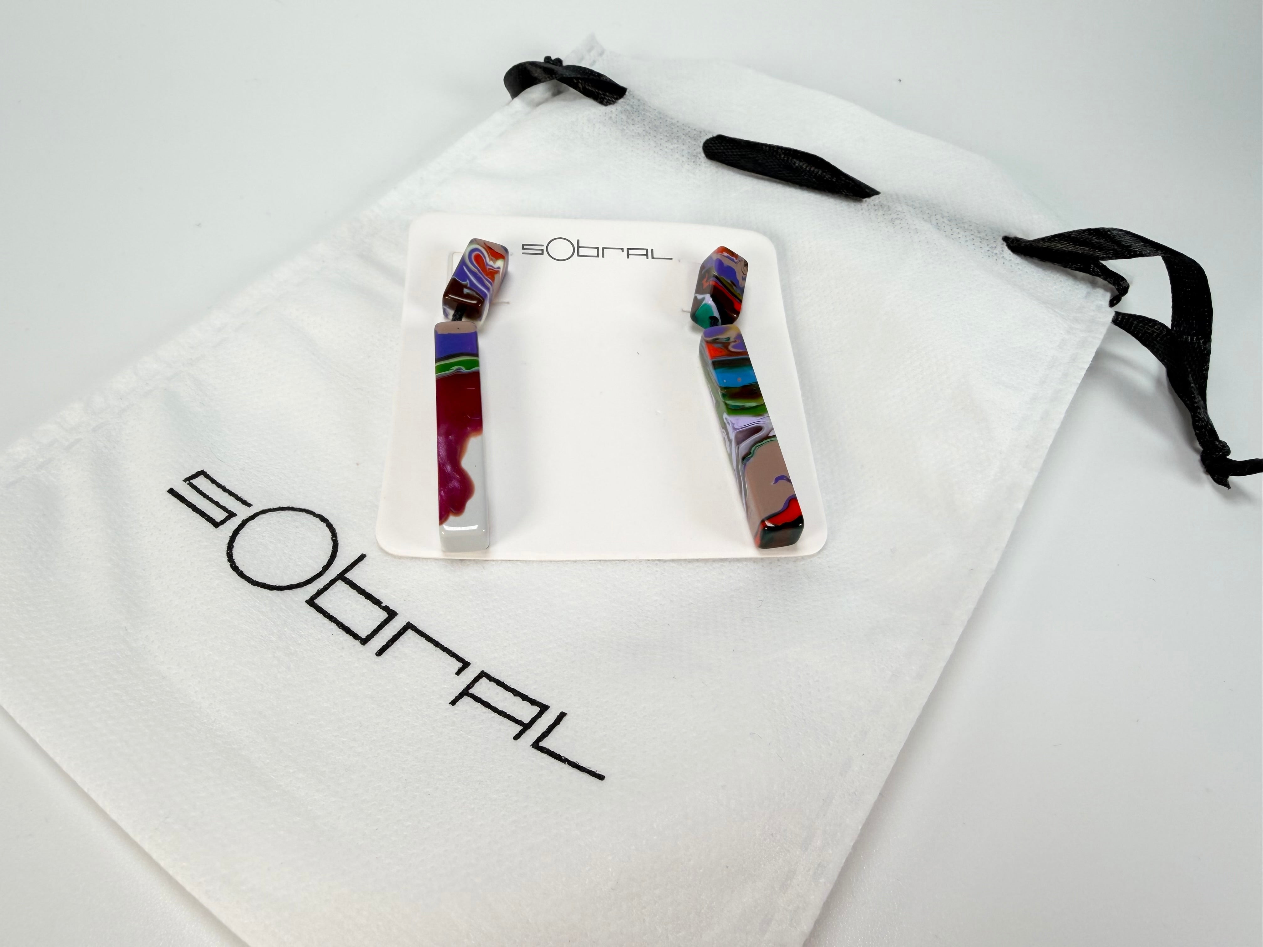 Sobral - Multi-Colour "Clarissa" Pollock Resin Earrings ( 002452 )