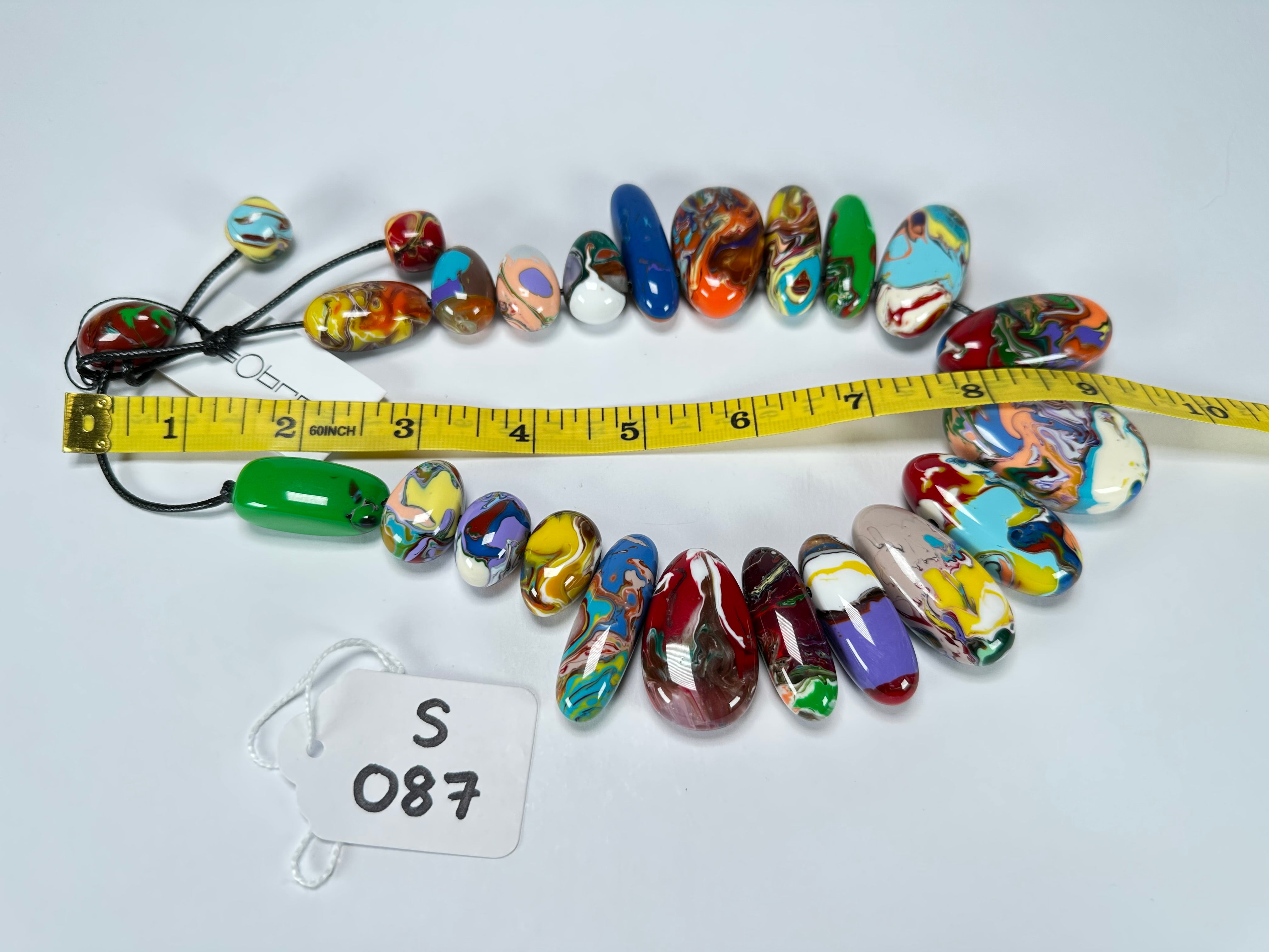 Sobral - Multi-Colour "Monica Efeitos" Pollock Resin Necklace ( 005412 )