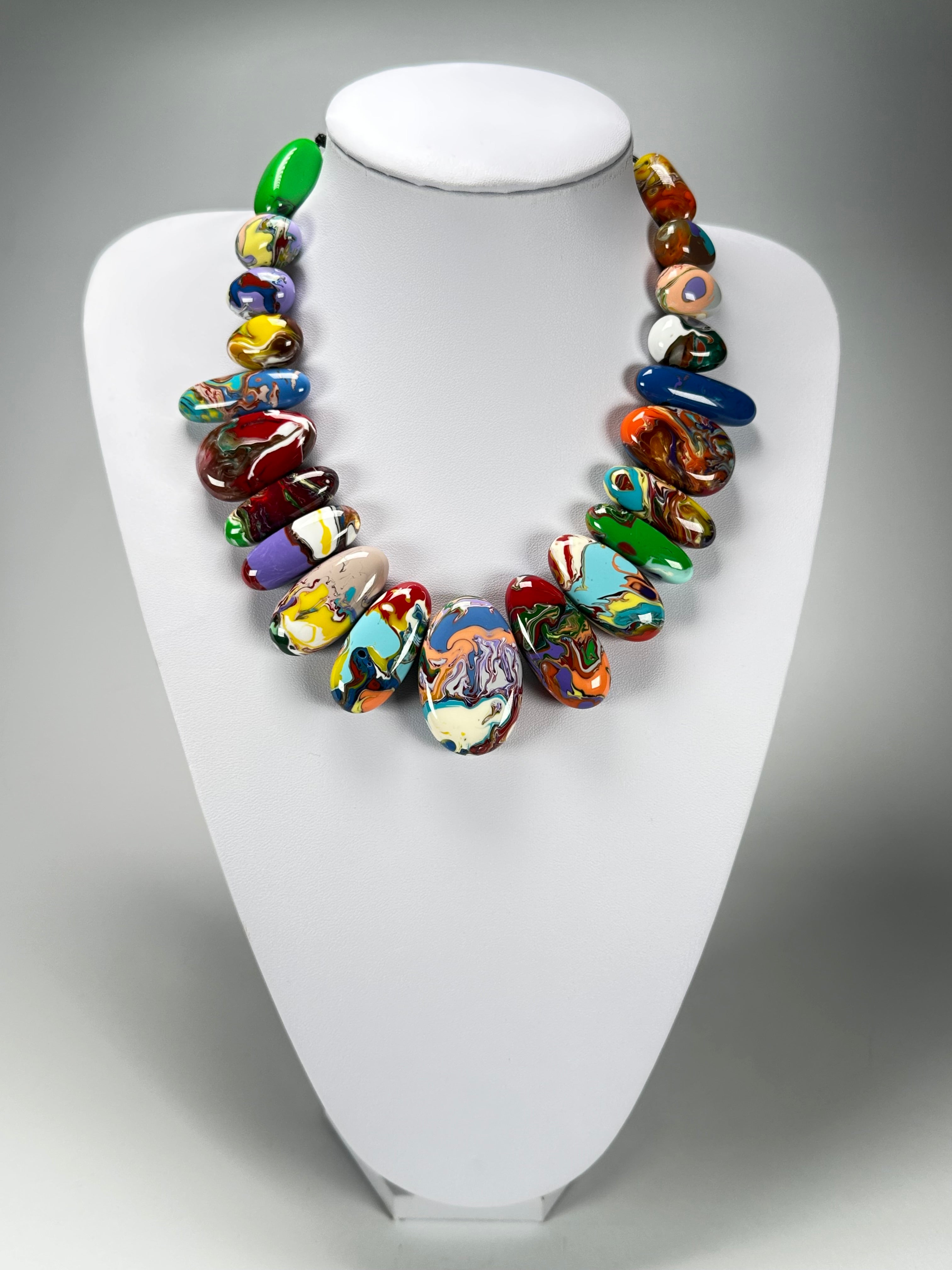 Sobral - Multi-Colour "Monica Efeitos" Pollock Resin Necklace ( 005412 )