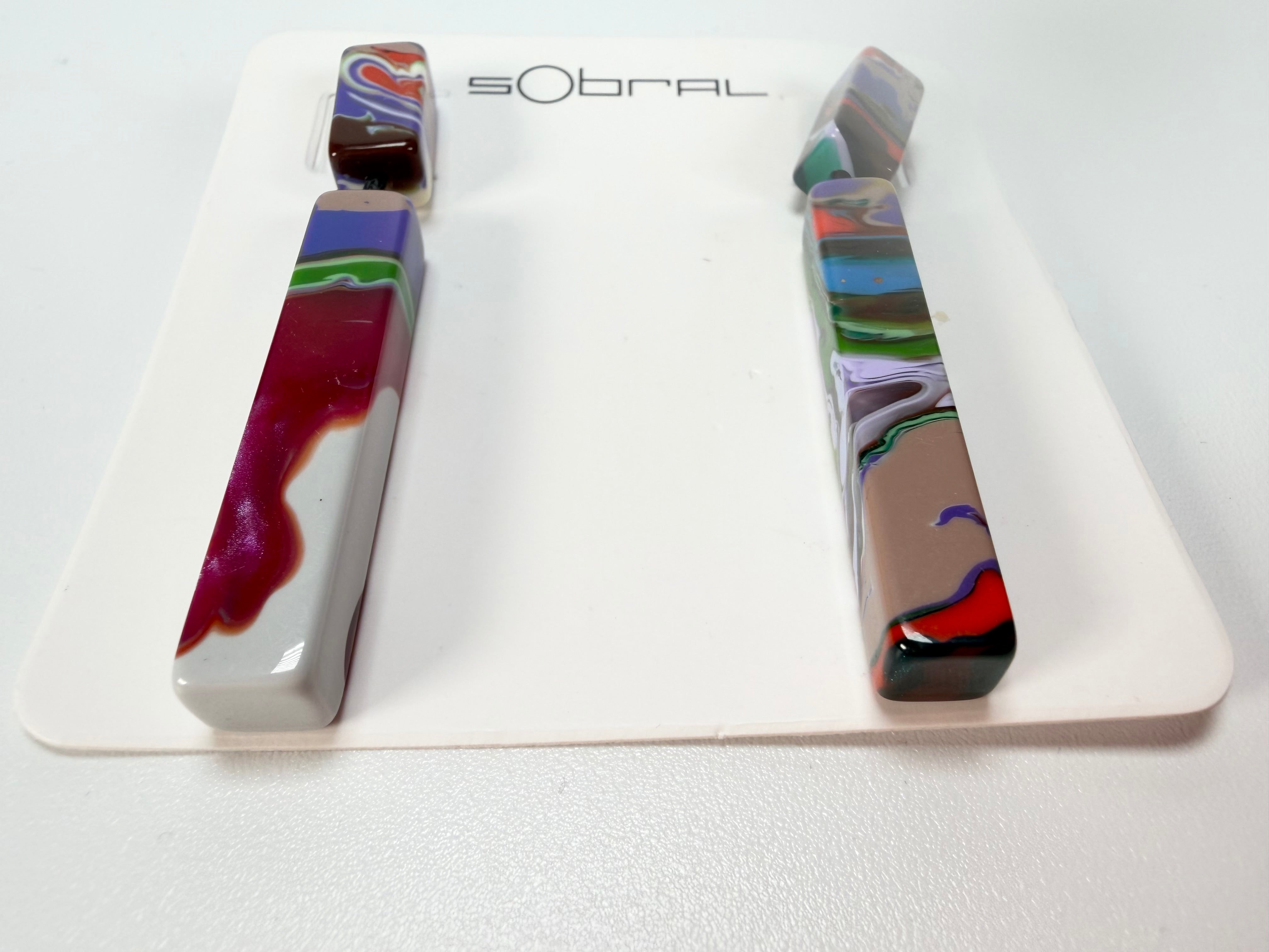 Sobral - Multi-Colour "Clarissa" Pollock Resin Earrings ( 002452 )