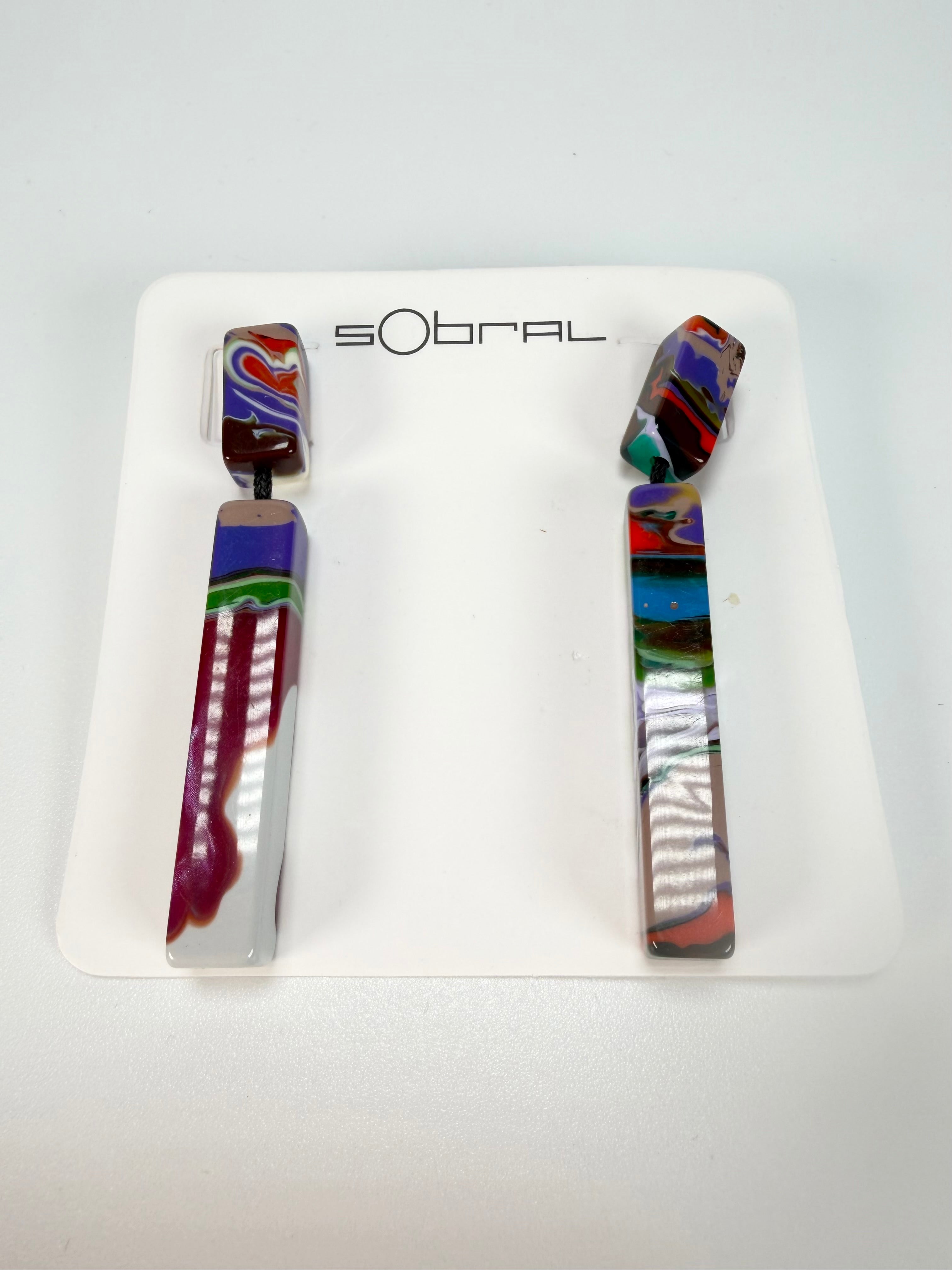 Sobral - Multi-Colour "Clarissa" Pollock Resin Earrings ( 002452 )