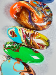 Sobral - Multi-Colour "Monica Efeitos" Pollock Resin Necklace ( 005412 )