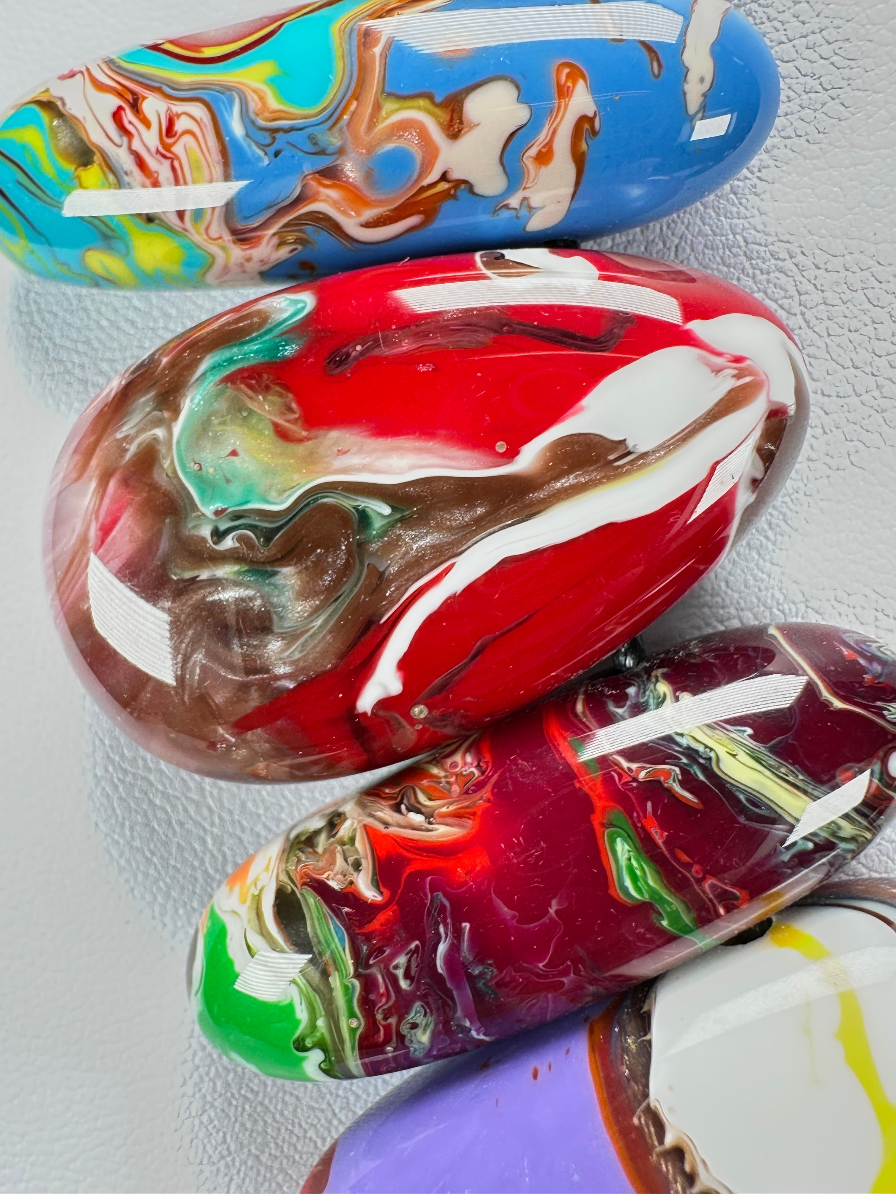 Sobral - Multi-Colour "Monica Efeitos" Pollock Resin Necklace ( 005412 )