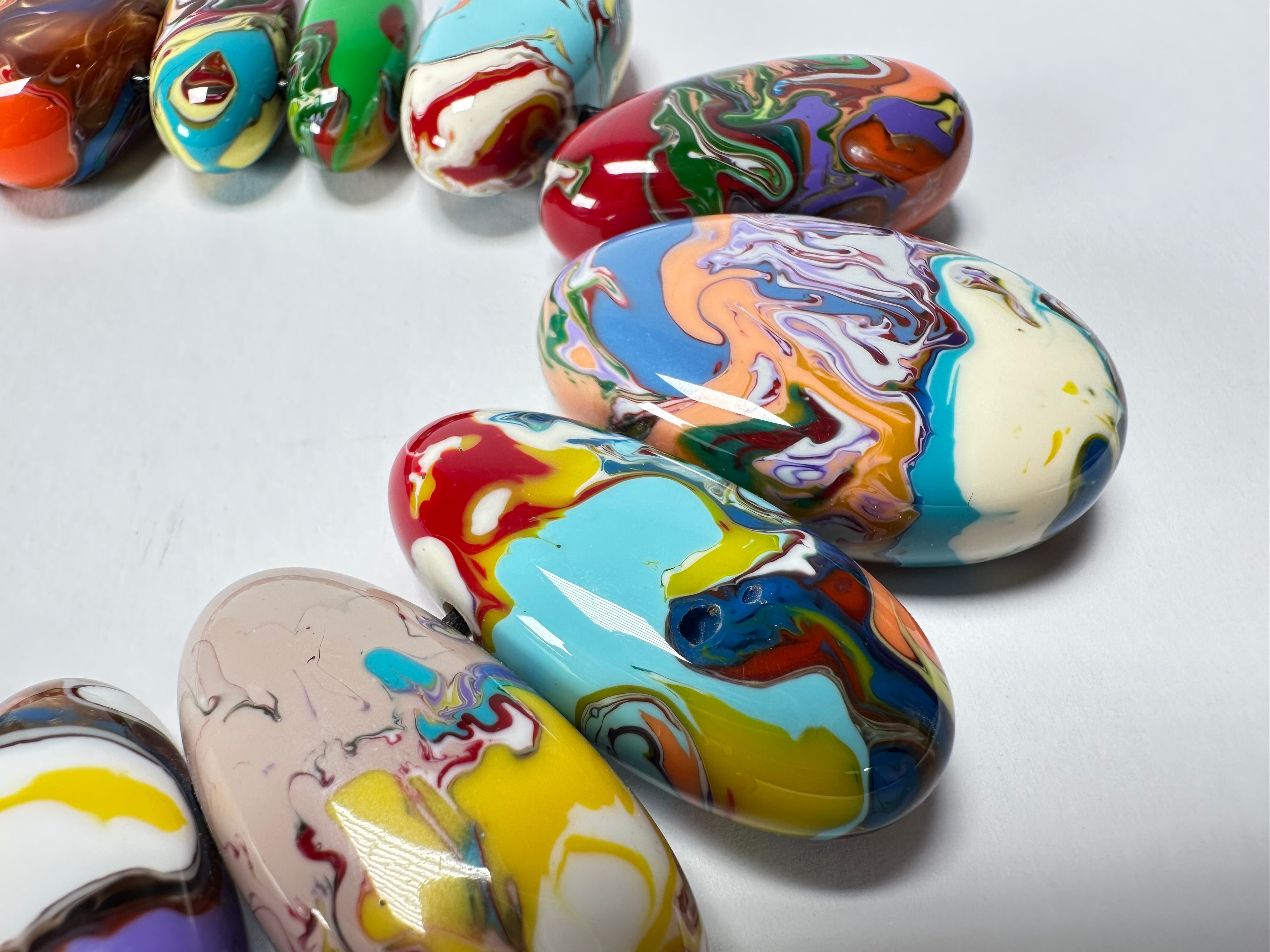 Sobral - Multi-Colour "Monica Efeitos" Pollock Resin Necklace ( 005412 )