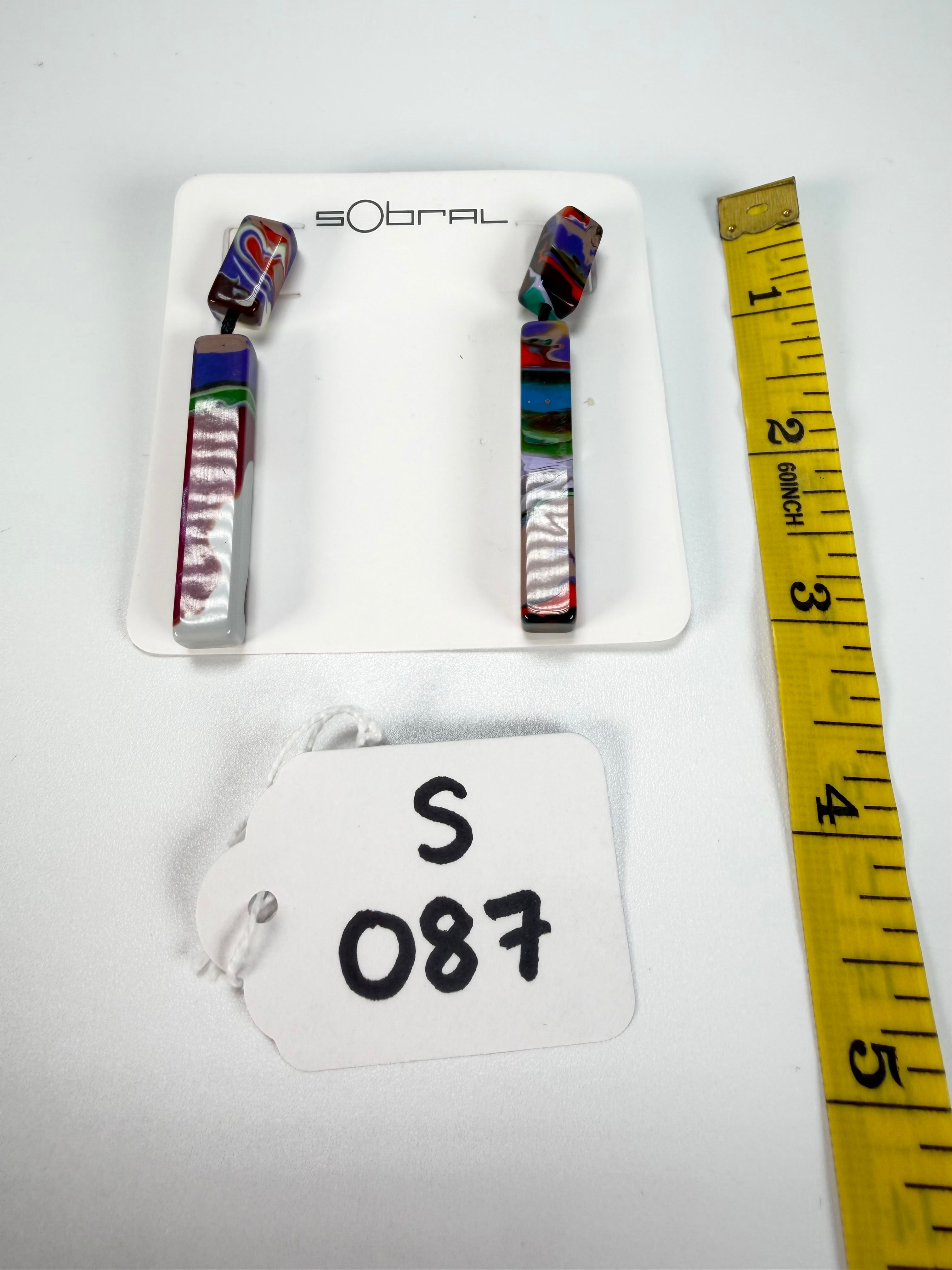 Sobral - Multi-Colour "Clarissa" Pollock Resin Earrings ( 002452 )