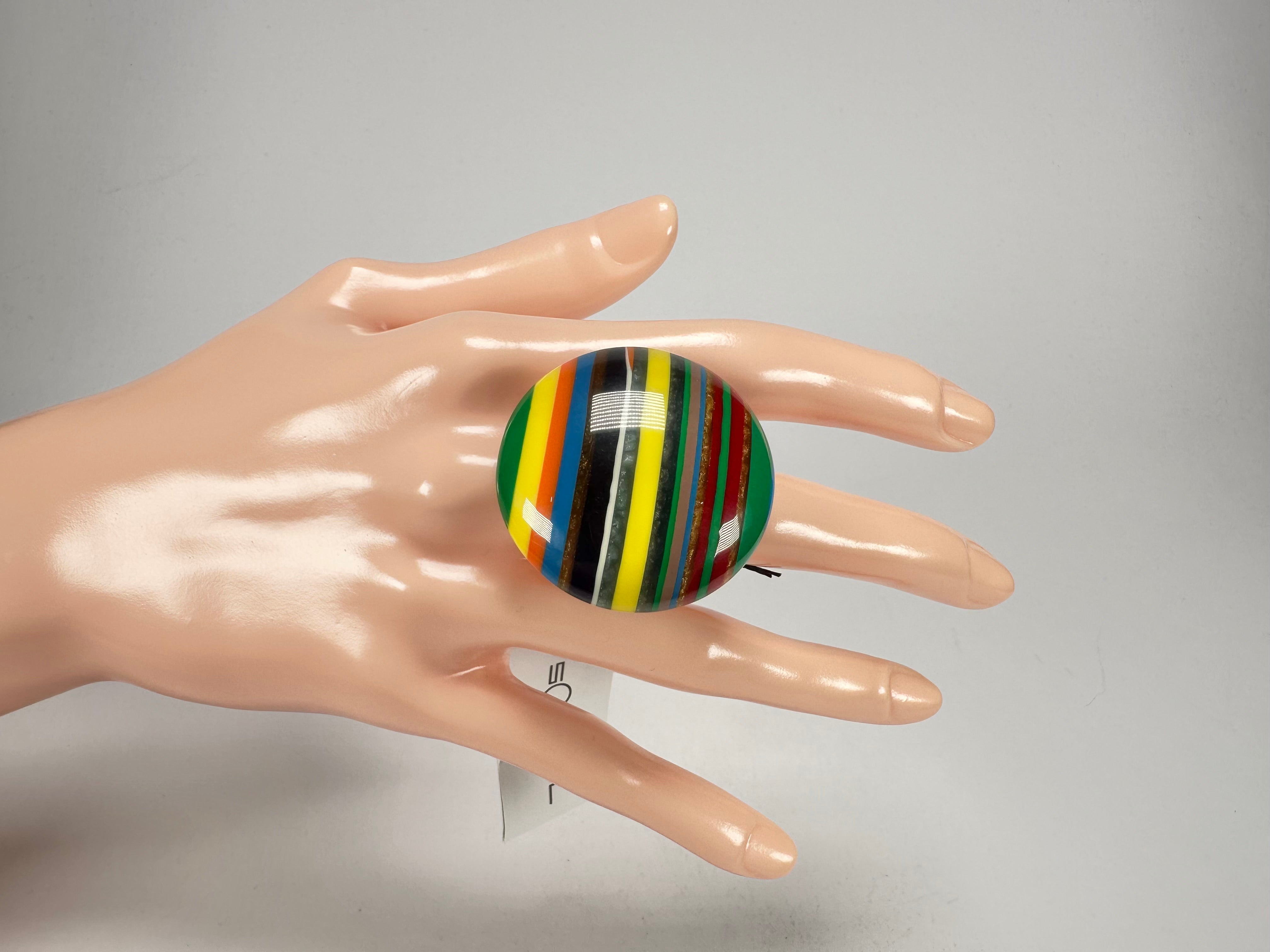 Sobral - Pop Art "Bead Efeitos" Resin Ring ( 004764 ) - Size UK P / US 7.5