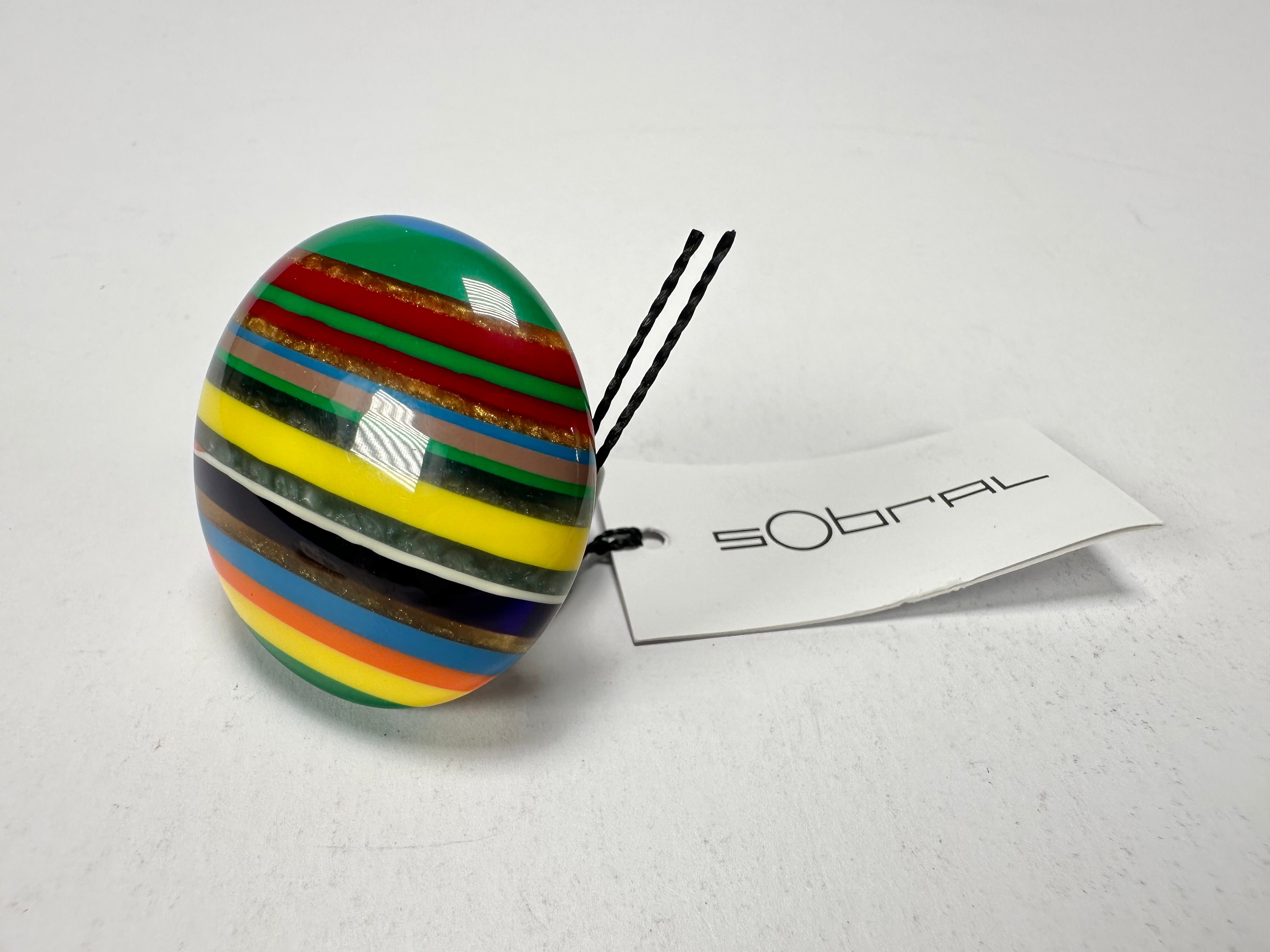 Sobral - Pop Art "Bead Efeitos" Resin Ring ( 004764 ) - Size UK P / US 7.5