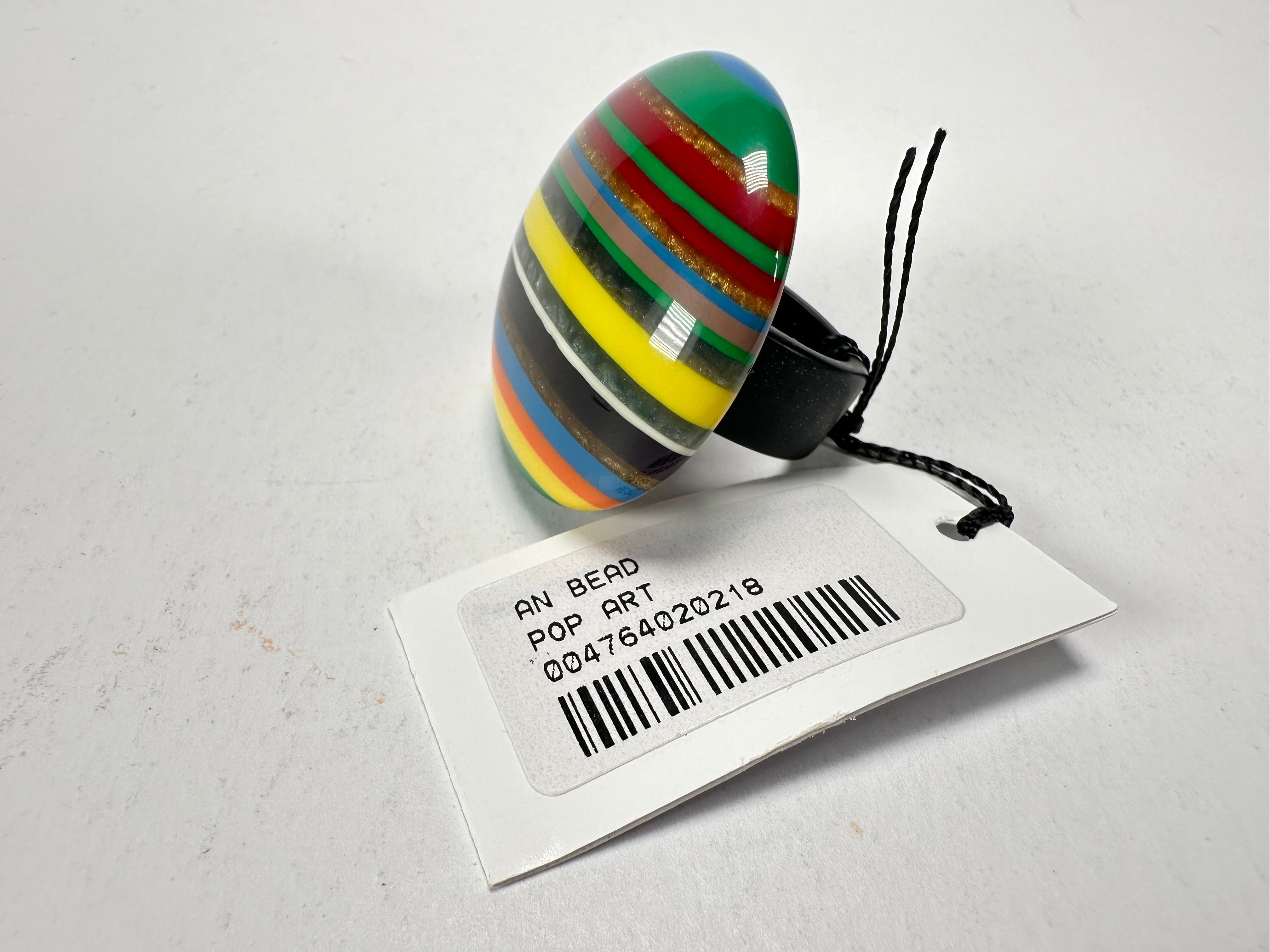 Sobral - Pop Art "Bead Efeitos" Resin Ring ( 004764 ) - Size UK P / US 7.5