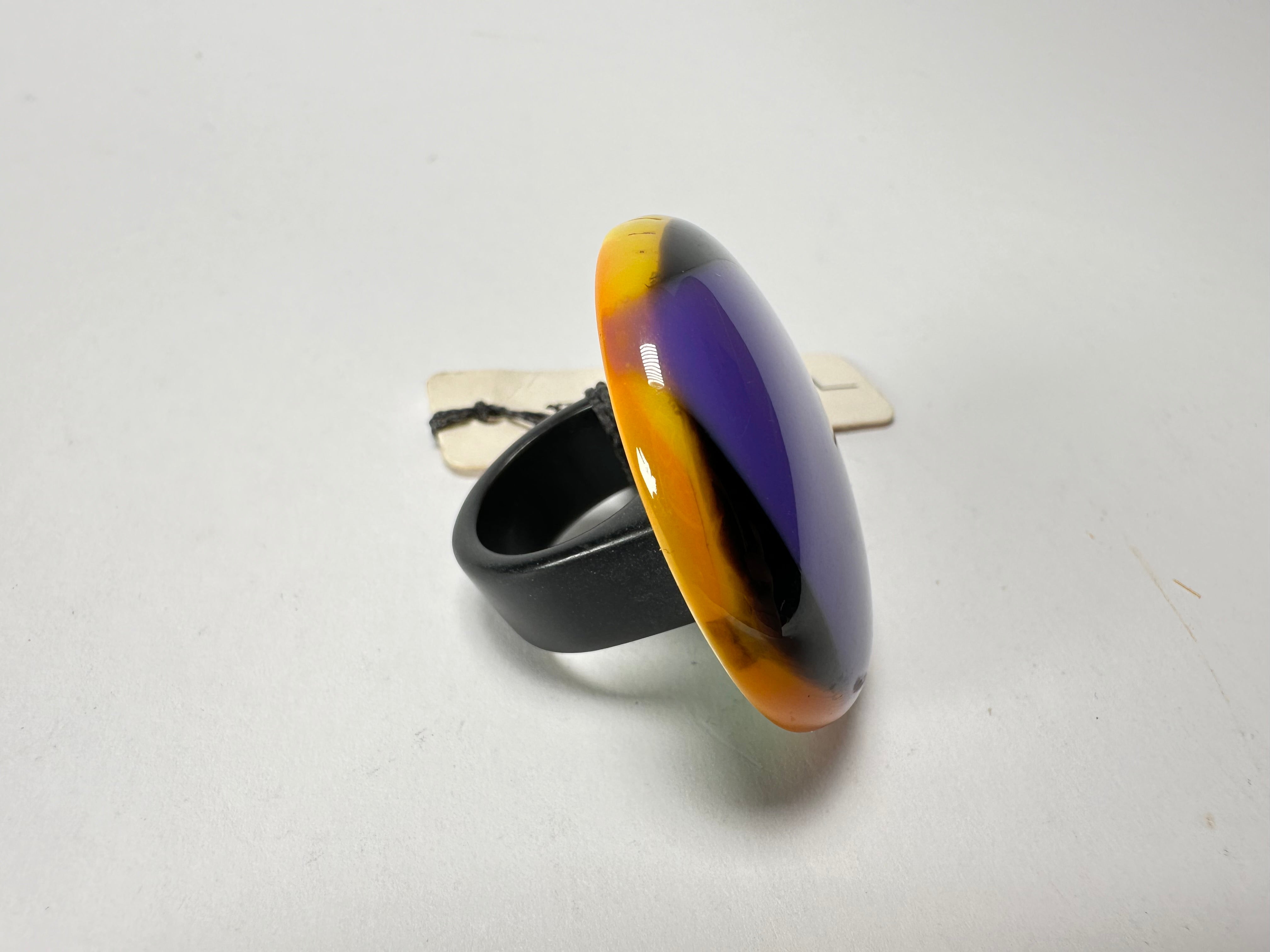 Sobral - Multi-Colour "Odessa" Resin Ring ( 003606 ) - Size UK N / US 6.5