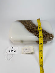 Sobral - Metalique "Linda Purse" Orlando White & Gold Resin Clutch Bag ( 005290 )