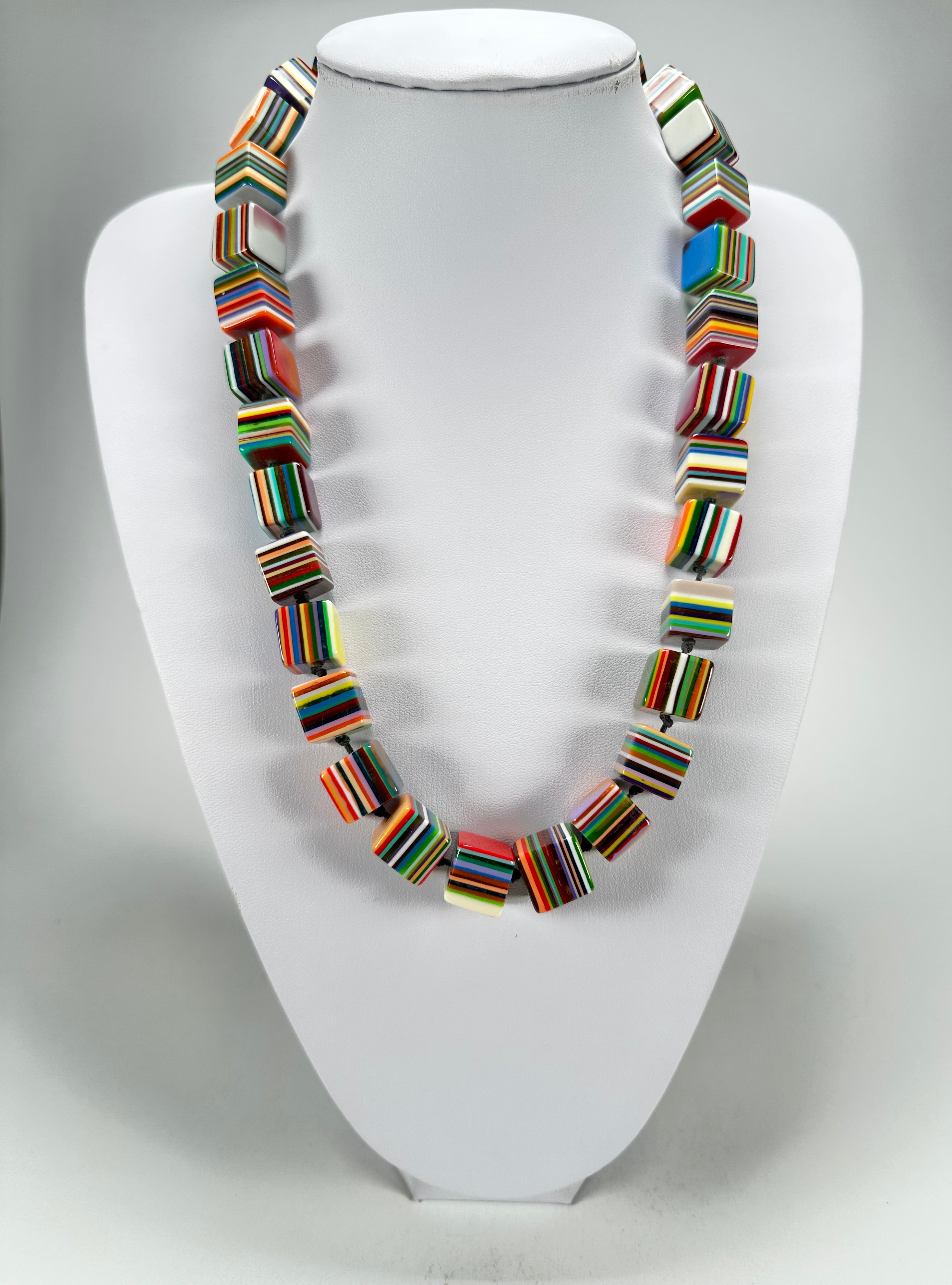 Sobral - Pop Art "Popinho" Small Cubes Resin Necklace ( 000046 )