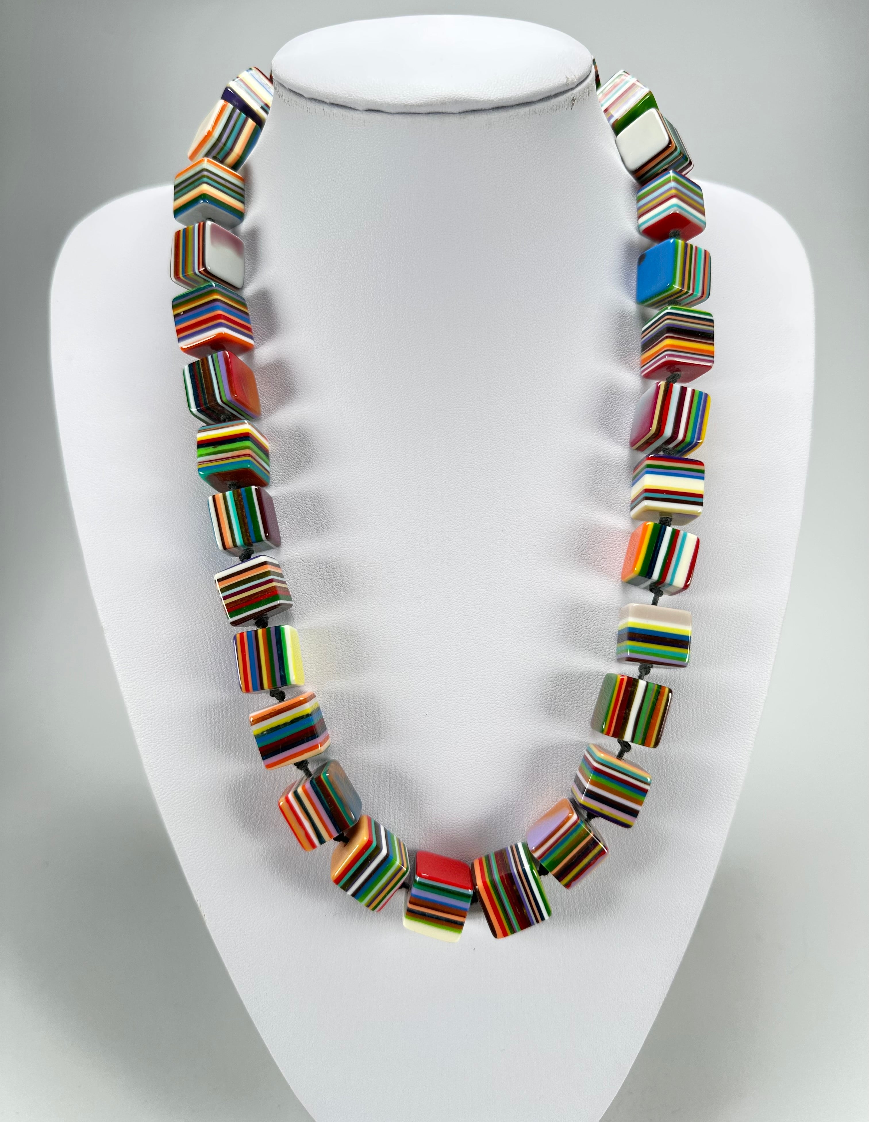 Sobral - Pop Art "Popinho" Small Cubes Resin Necklace ( 000046 )