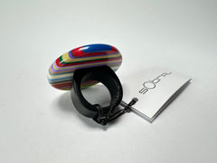 Sobral - Pop Art "Bead Efeitos" Resin Ring ( 004764 ) - Size UK M / US 6