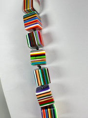 Sobral - Pop Art "Popinho" Small Cubes Resin Necklace ( 000046 )