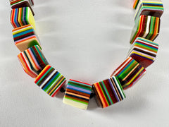 Sobral - Pop Art "Popinho" Small Cubes Resin Necklace ( 000046 )