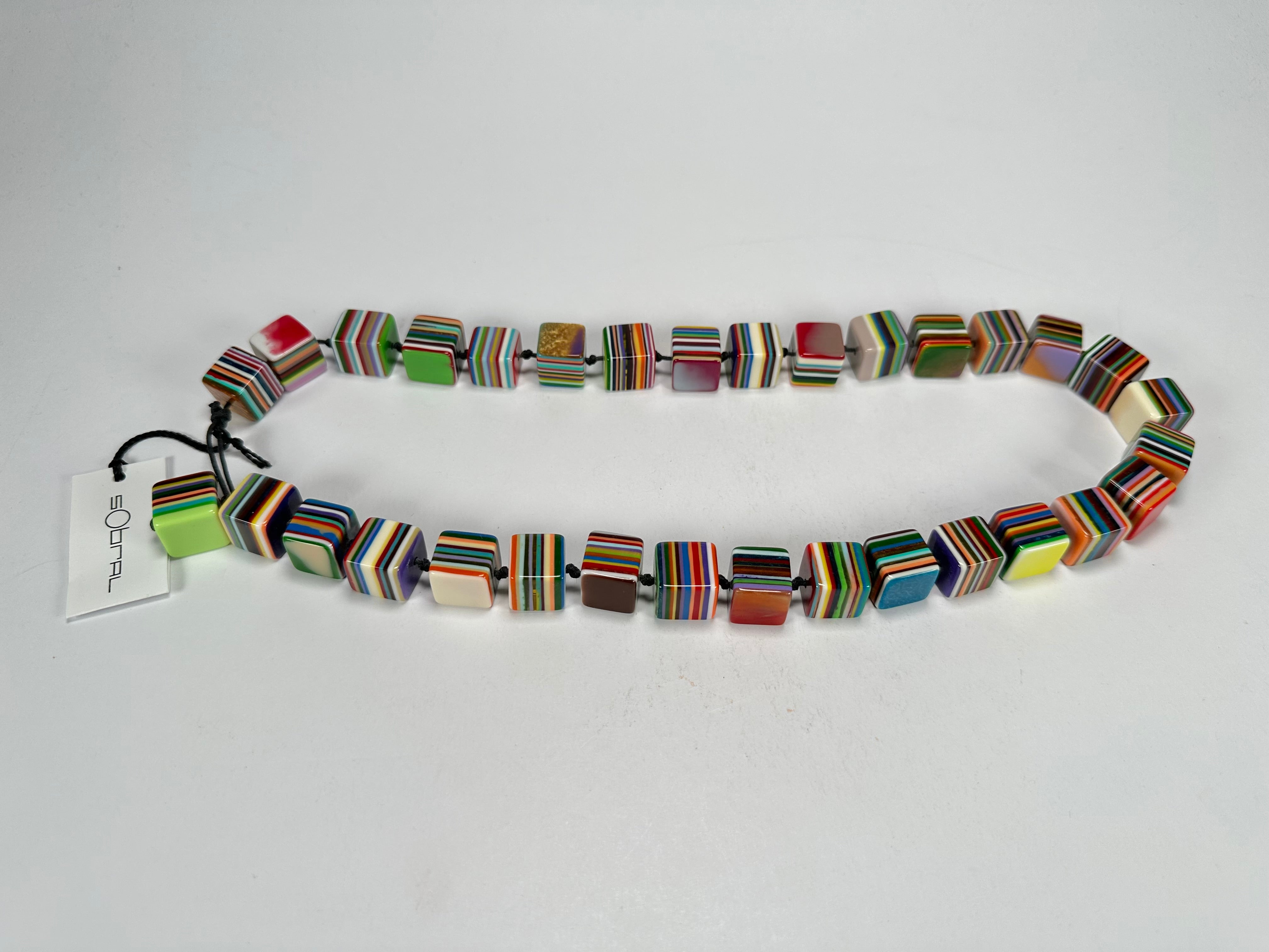 Sobral - Pop Art "Popinho" Small Cubes Resin Necklace ( 000046 )