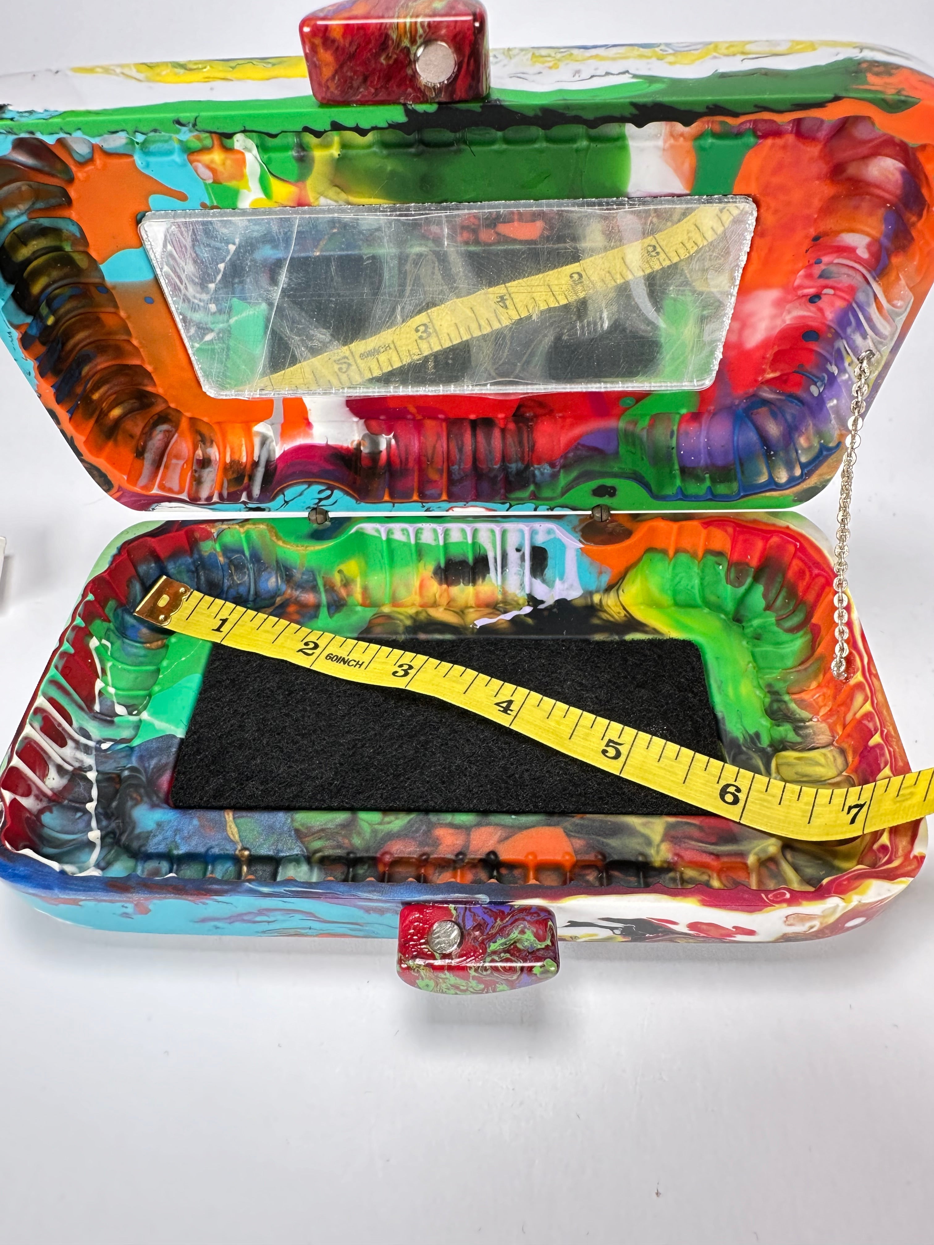 Sobral - Multi-Colour "Linda Purse" Pollock Resin Clutch Bag ( 005290 )