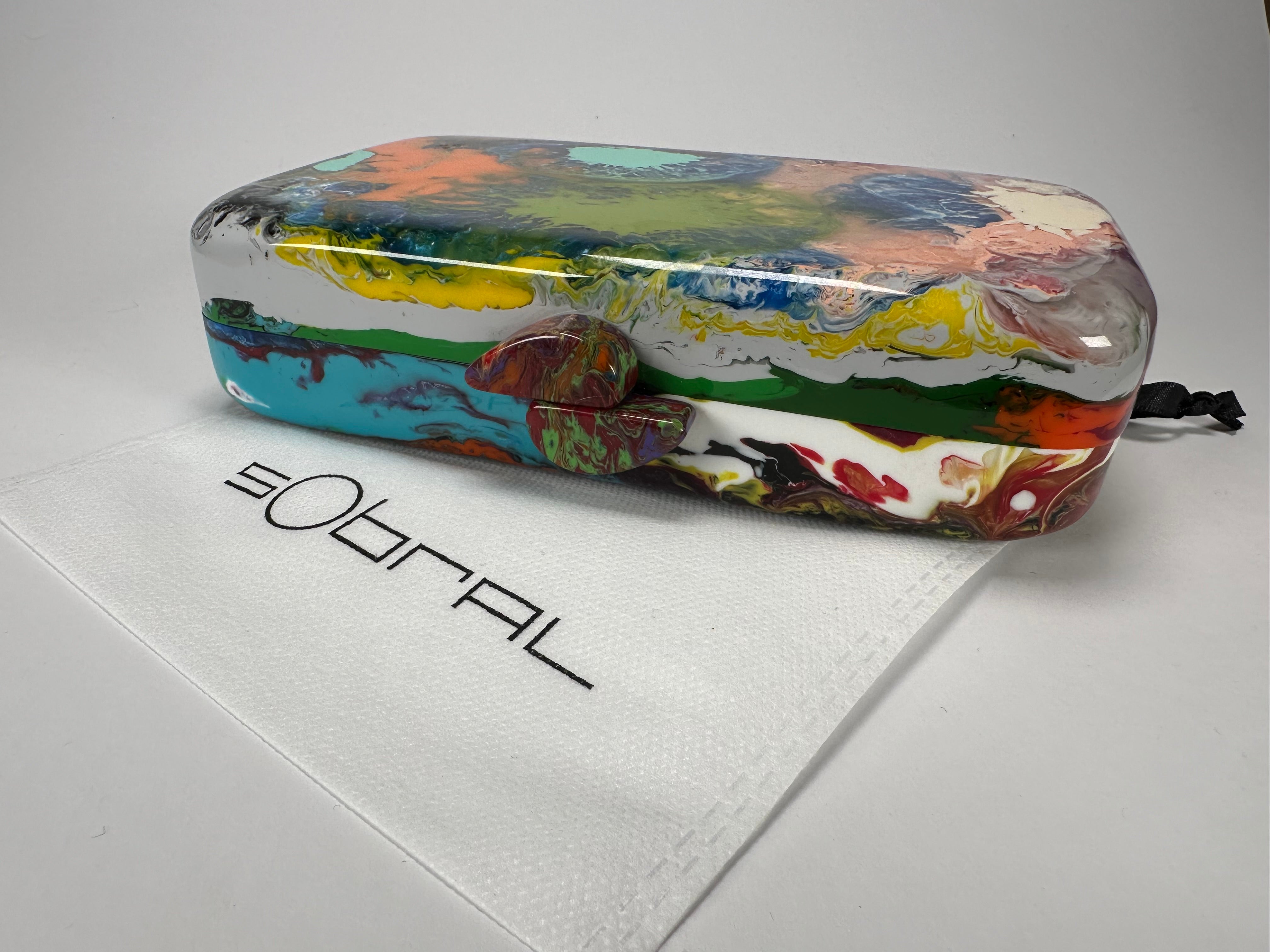 Sobral - Multi-Colour "Linda Purse" Pollock Resin Clutch Bag ( 005290 )
