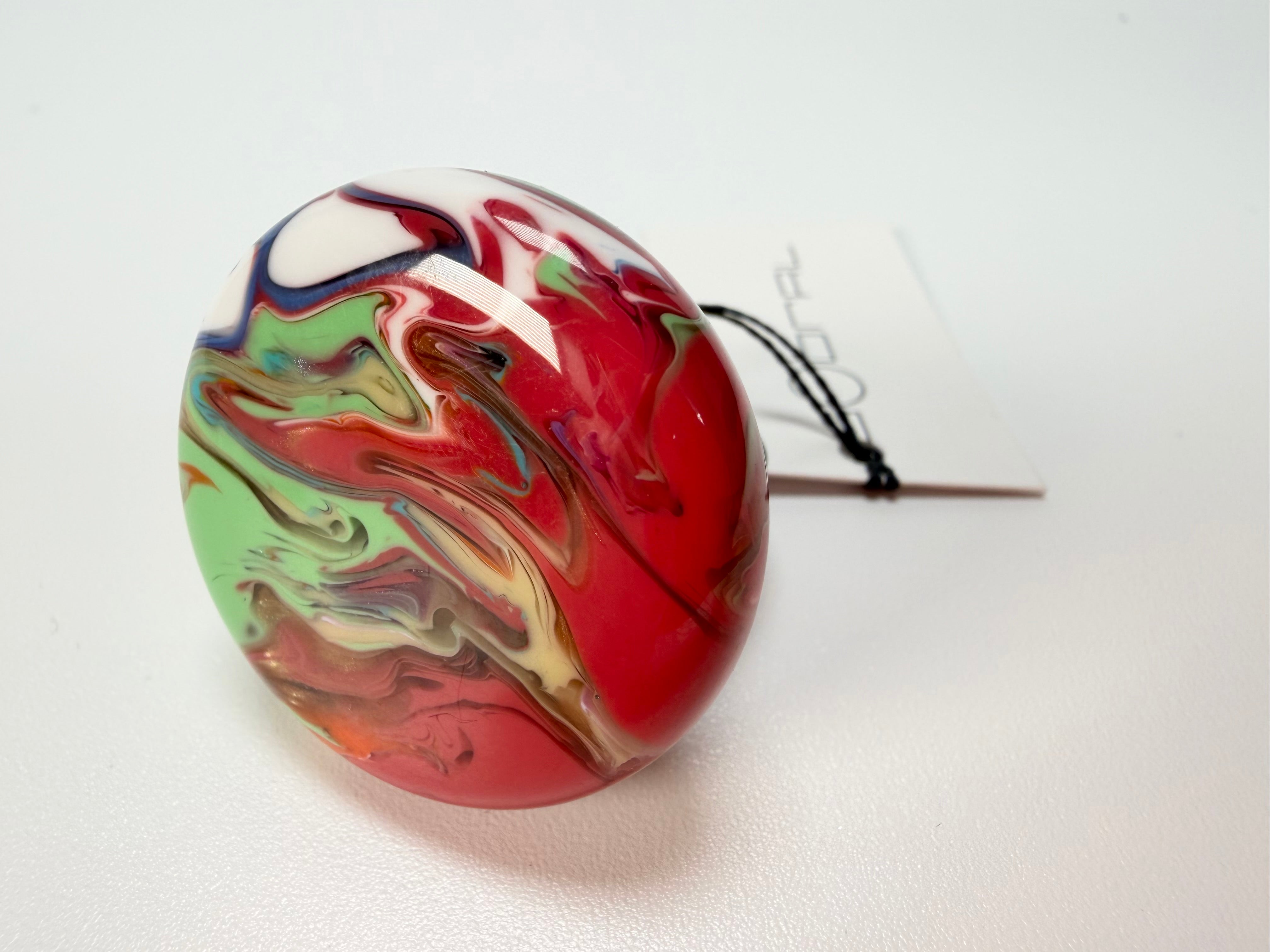 Sobral - Multi-Colour "Bead Efeitos" Pollock Resin Ring ( 004764 ) - Size UK V / US 10