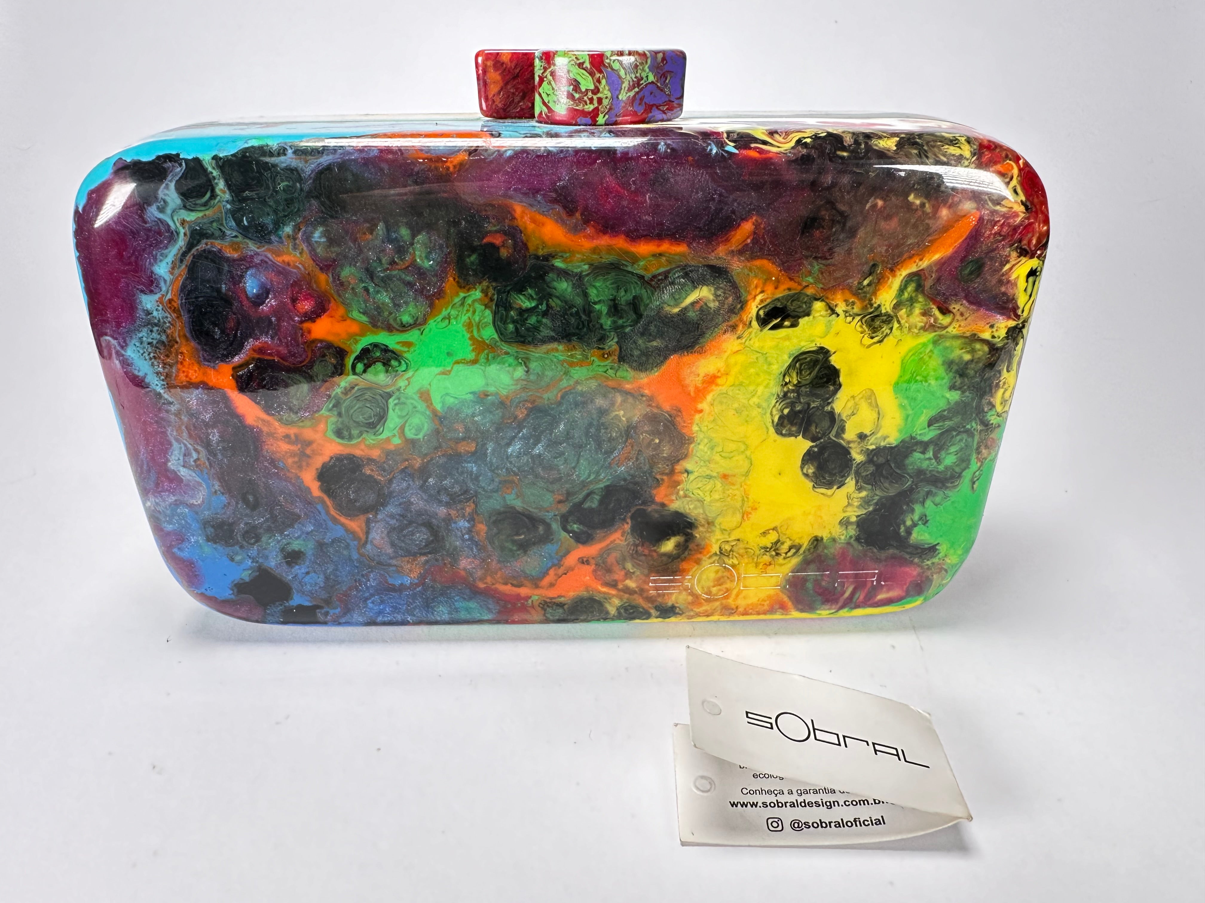Sobral - Multi-Colour "Linda Purse" Pollock Resin Clutch Bag ( 005290 )