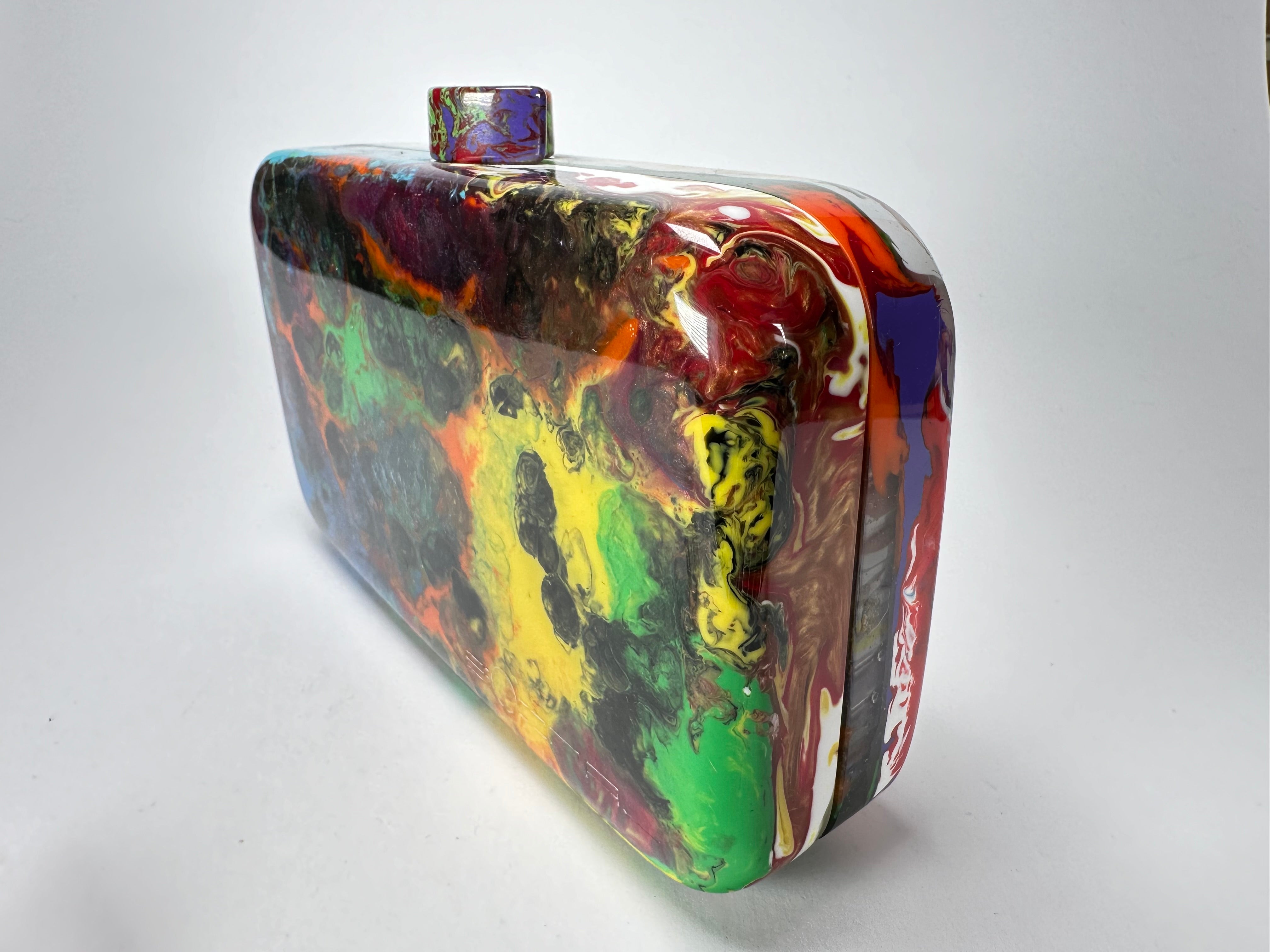 Sobral - Multi-Colour "Linda Purse" Pollock Resin Clutch Bag ( 005290 )
