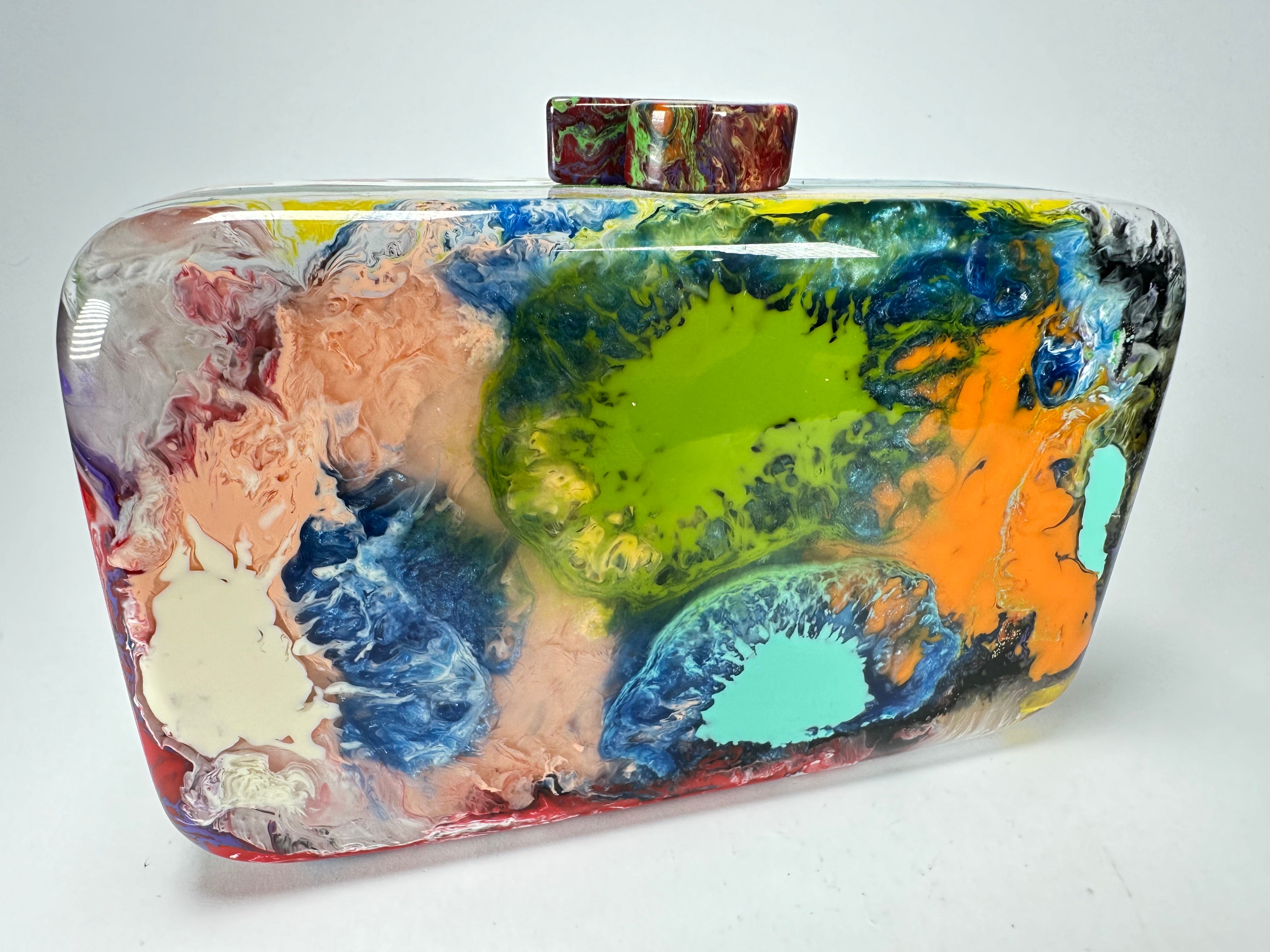 Sobral - Multi-Colour "Linda Purse" Pollock Resin Clutch Bag ( 005290 )