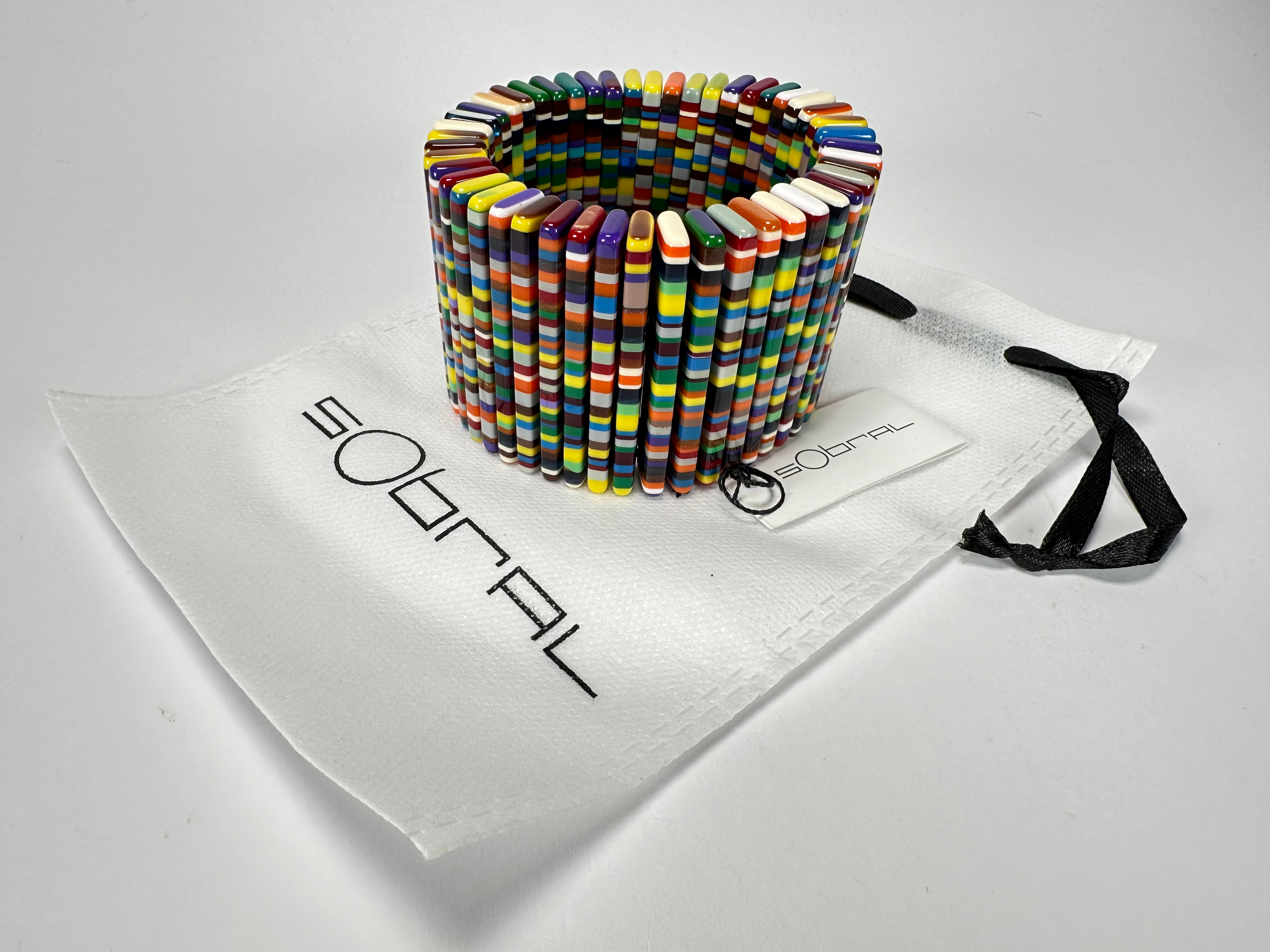 Sobral - Pop Art "Purple" Elasticated Resin Bracelet ( 004758 )