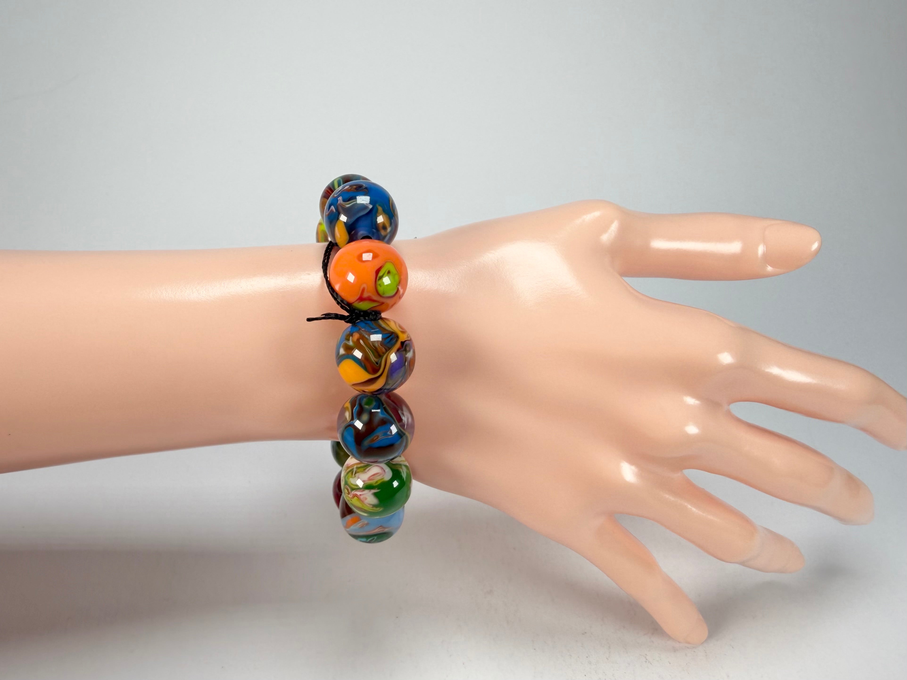 Sobral - Planets "Orbitalis" Pollock Elasticated Resin Bracelet ( 005454 )