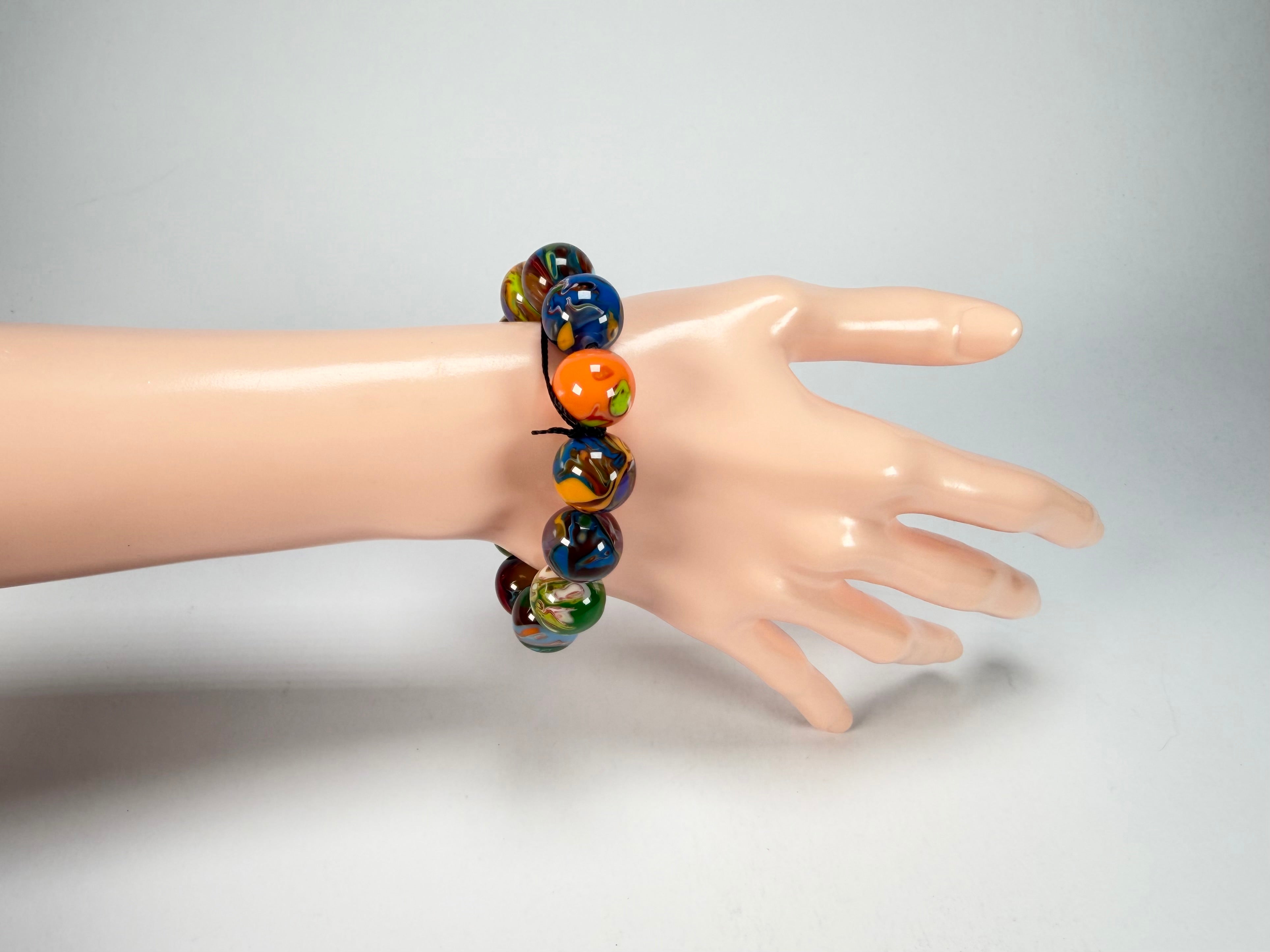 Sobral - Planets "Orbitalis" Pollock Elasticated Resin Bracelet ( 005454 )
