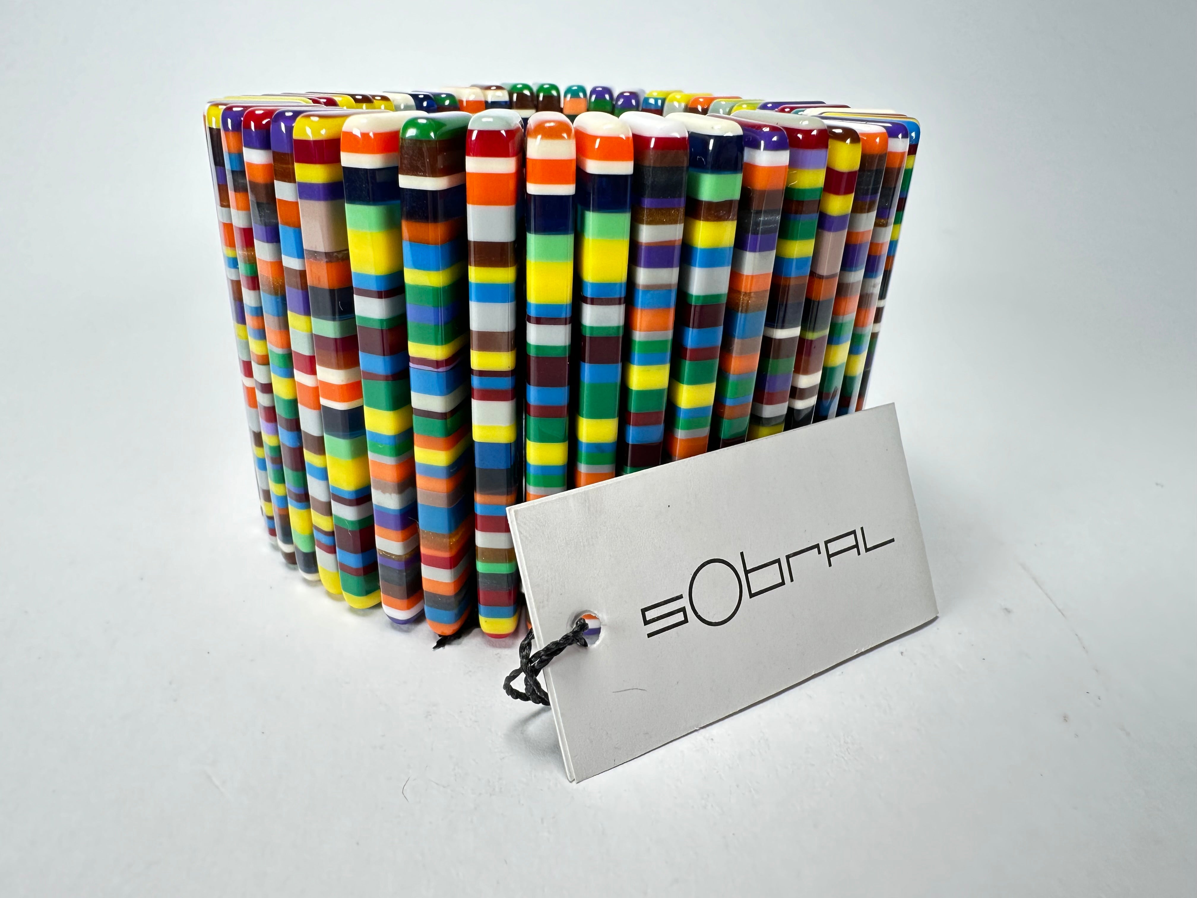 Sobral - Pop Art "Purple" Elasticated Resin Bracelet ( 004758 )