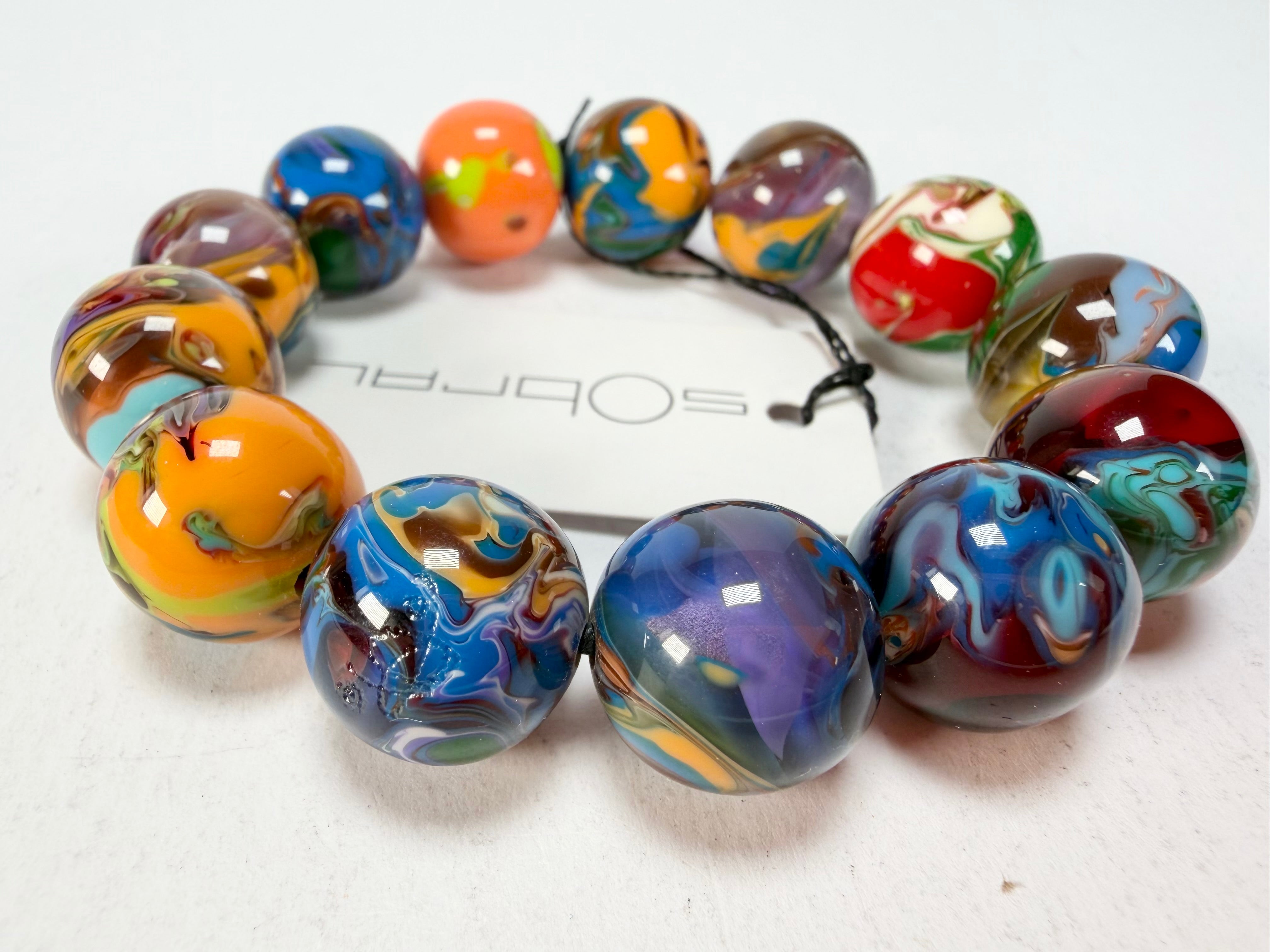 Sobral - Planets "Orbitalis" Pollock Elasticated Resin Bracelet ( 005454 )