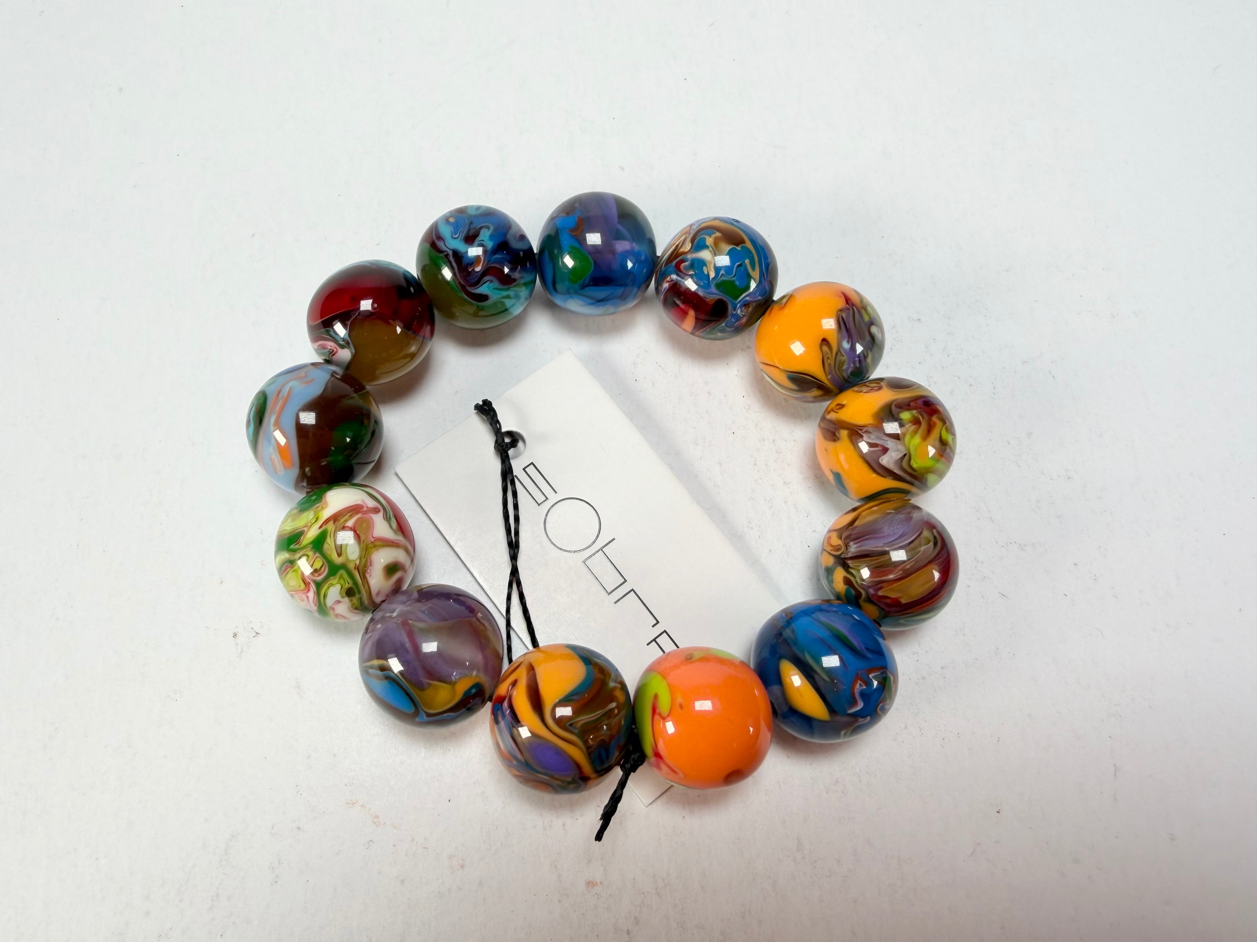 Sobral - Planets "Orbitalis" Pollock Elasticated Resin Bracelet ( 005454 )