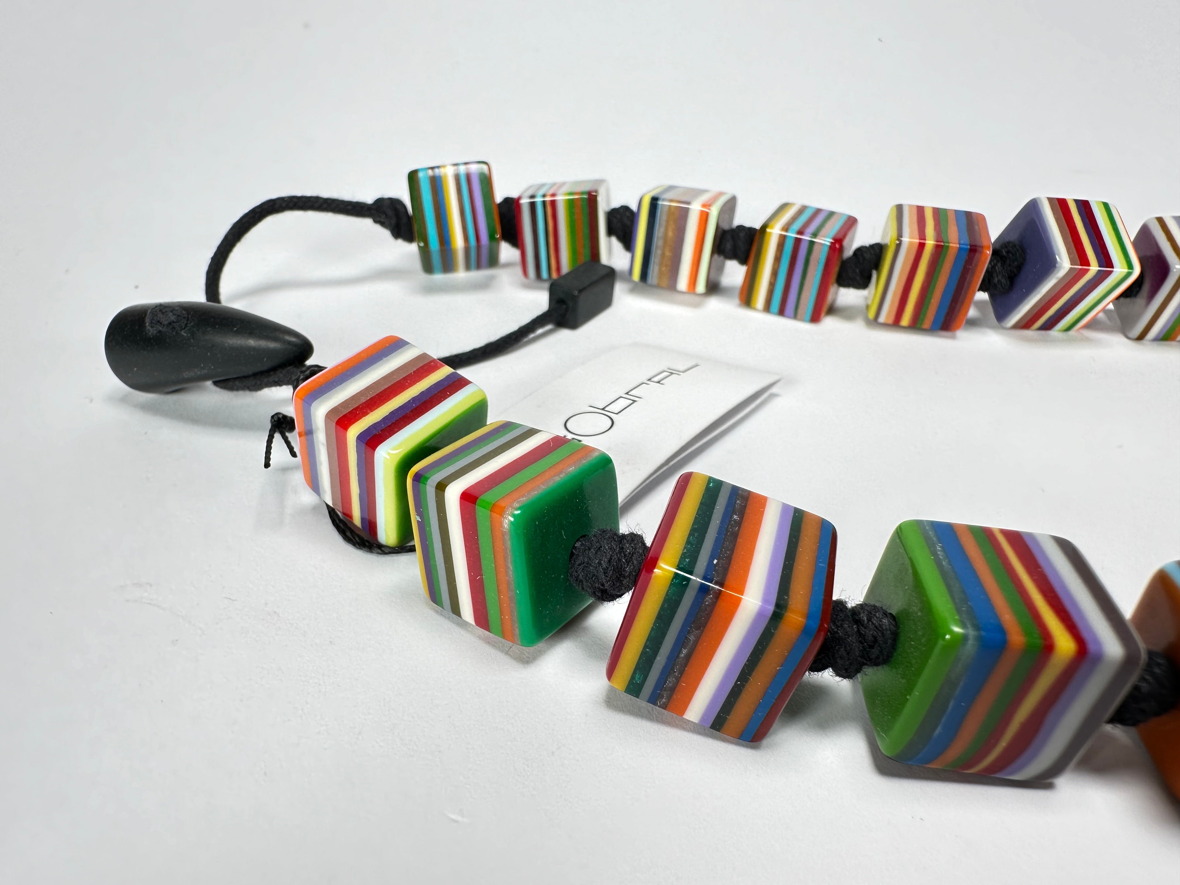 Sobral - Pop Art "K" Multi Cubes Resin Necklace ( 003624 )