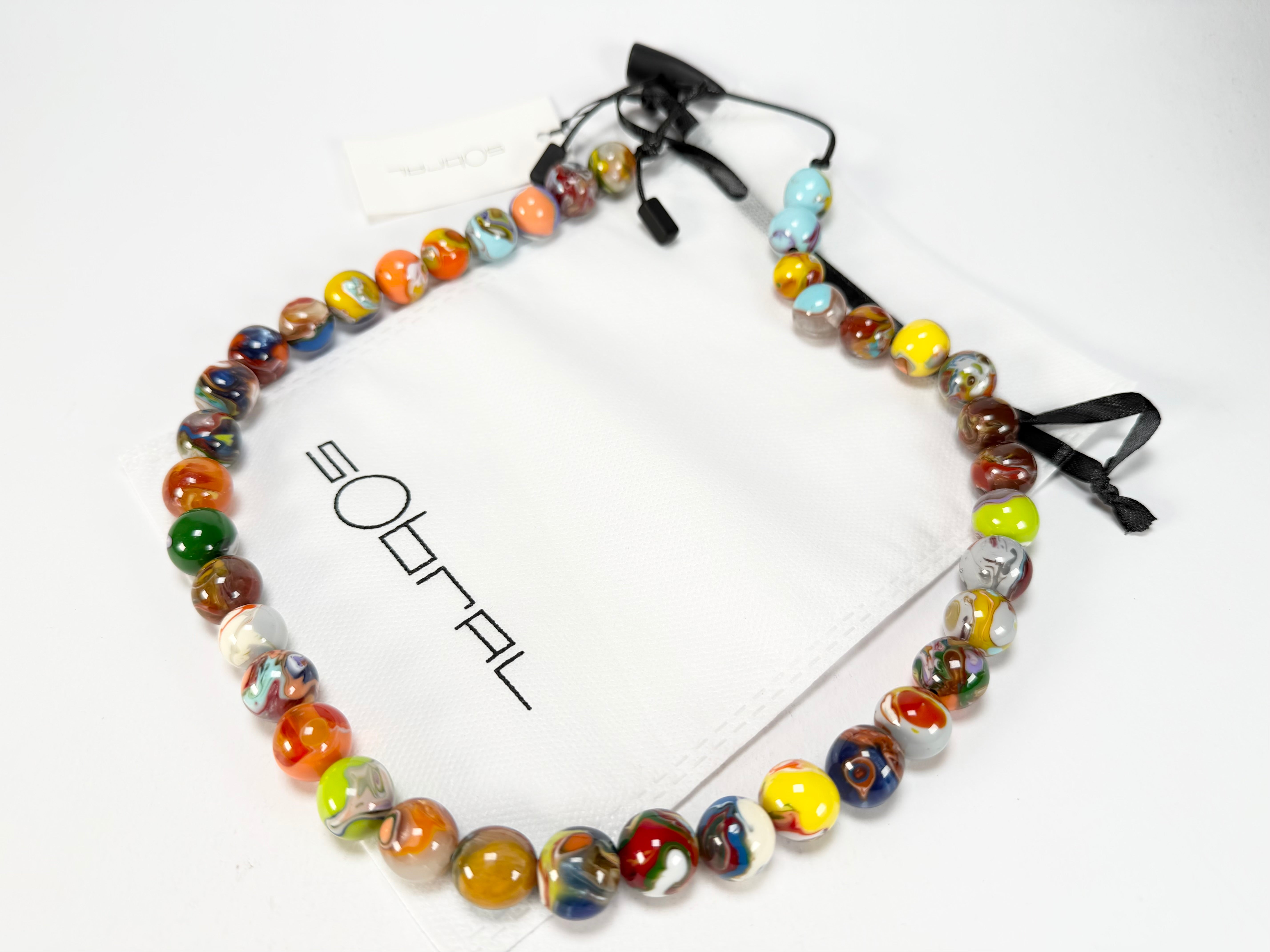 Sobral - Planets "Urano" Pollock Resin Necklace ( 005452 )
