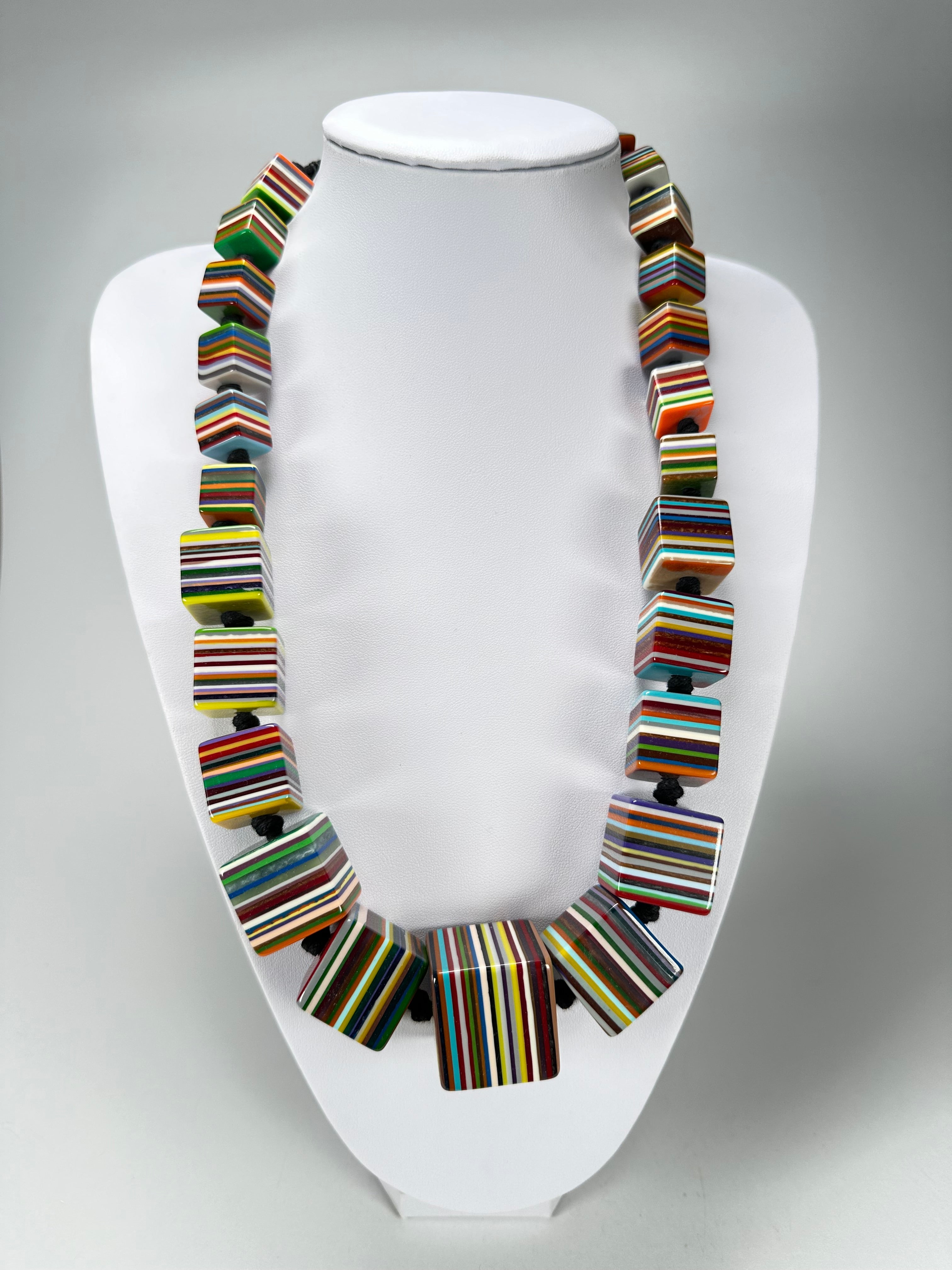 Sobral - Pop Art "K" Multi Cubes Resin Necklace ( 003624 )