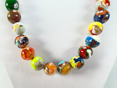 Sobral - Planets "Urano" Pollock Resin Necklace ( 005452 )