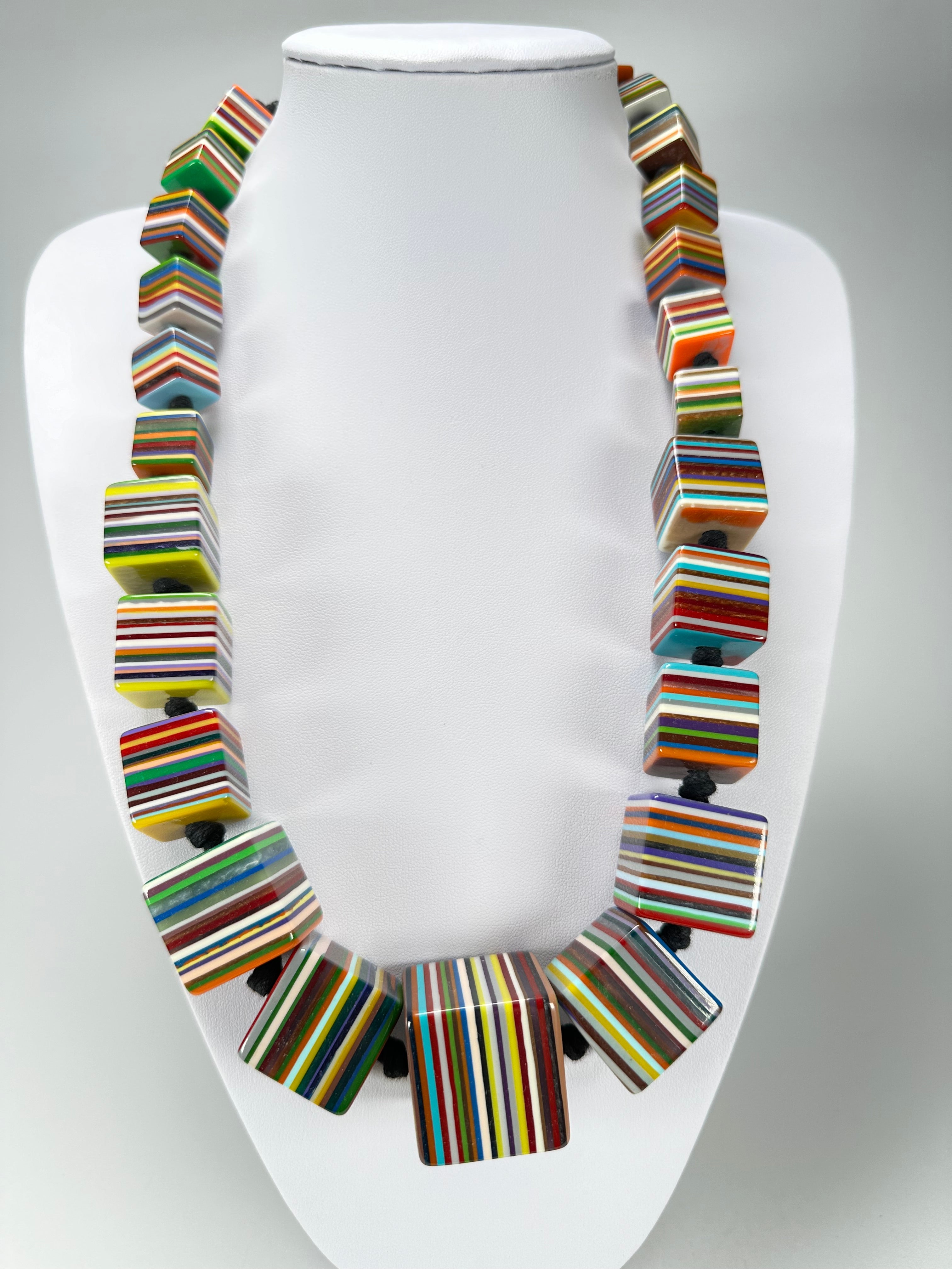 Sobral - Pop Art "K" Multi Cubes Resin Necklace ( 003624 )