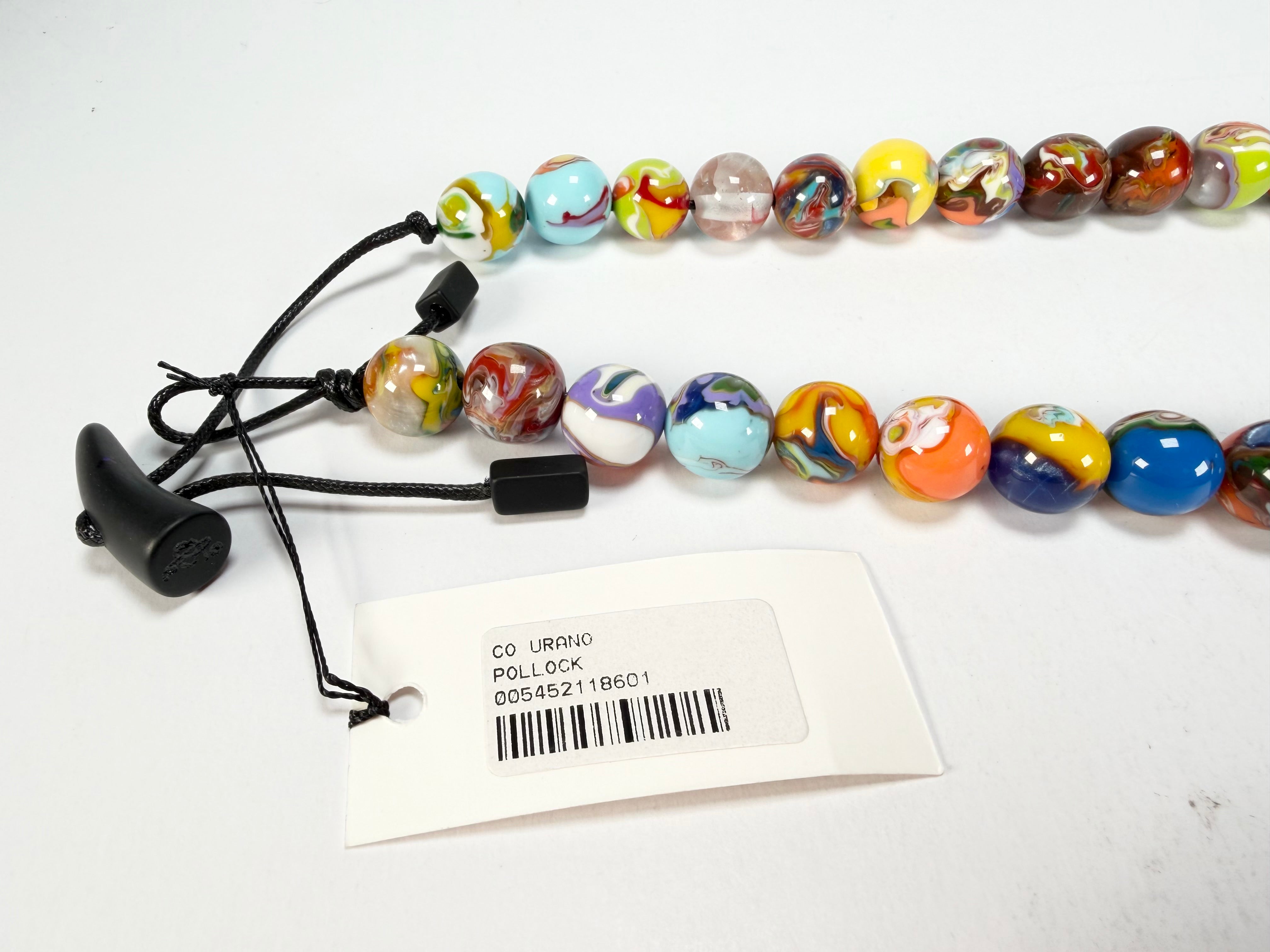 Sobral - Planets "Urano" Pollock Resin Necklace ( 005452 )