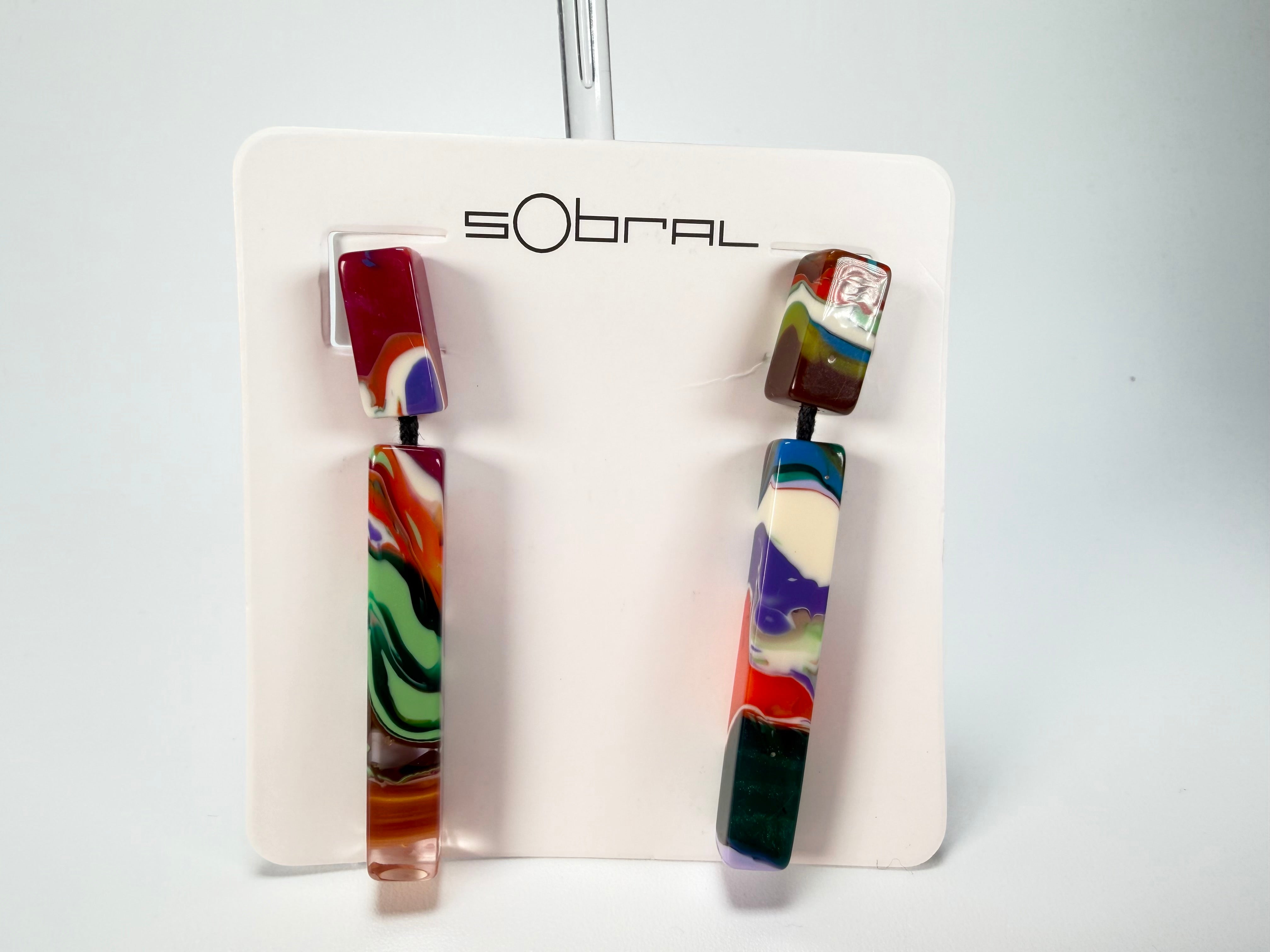 Sobral - Multi-Colour "Clarissa" Pollock Resin Earrings ( 002452 )