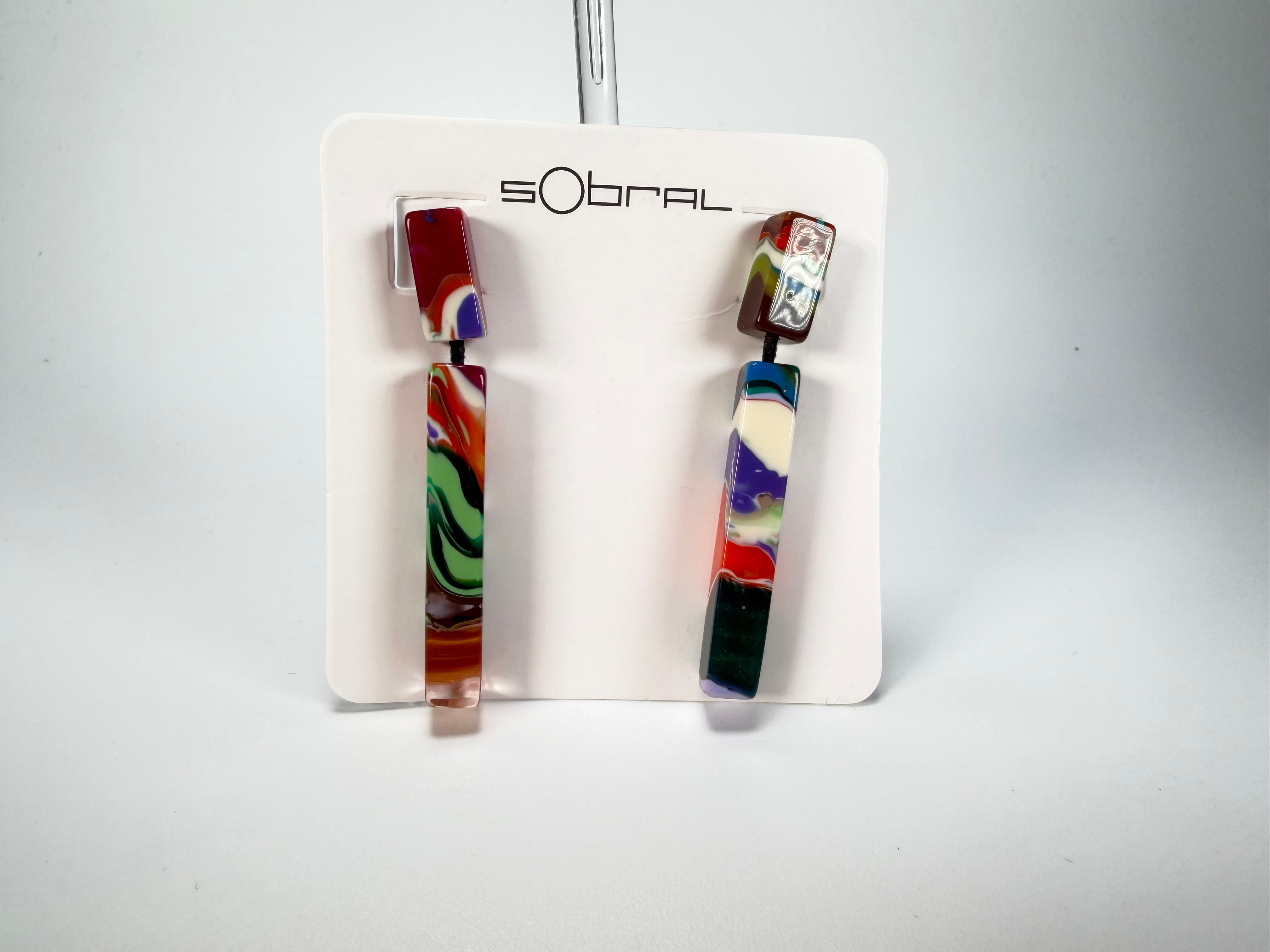 Sobral - Multi-Colour "Clarissa" Pollock Resin Earrings ( 002452 )