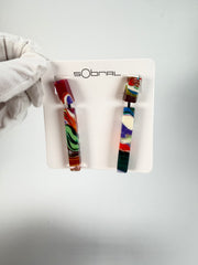 Sobral - Multi-Colour "Clarissa" Pollock Resin Earrings ( 002452 )