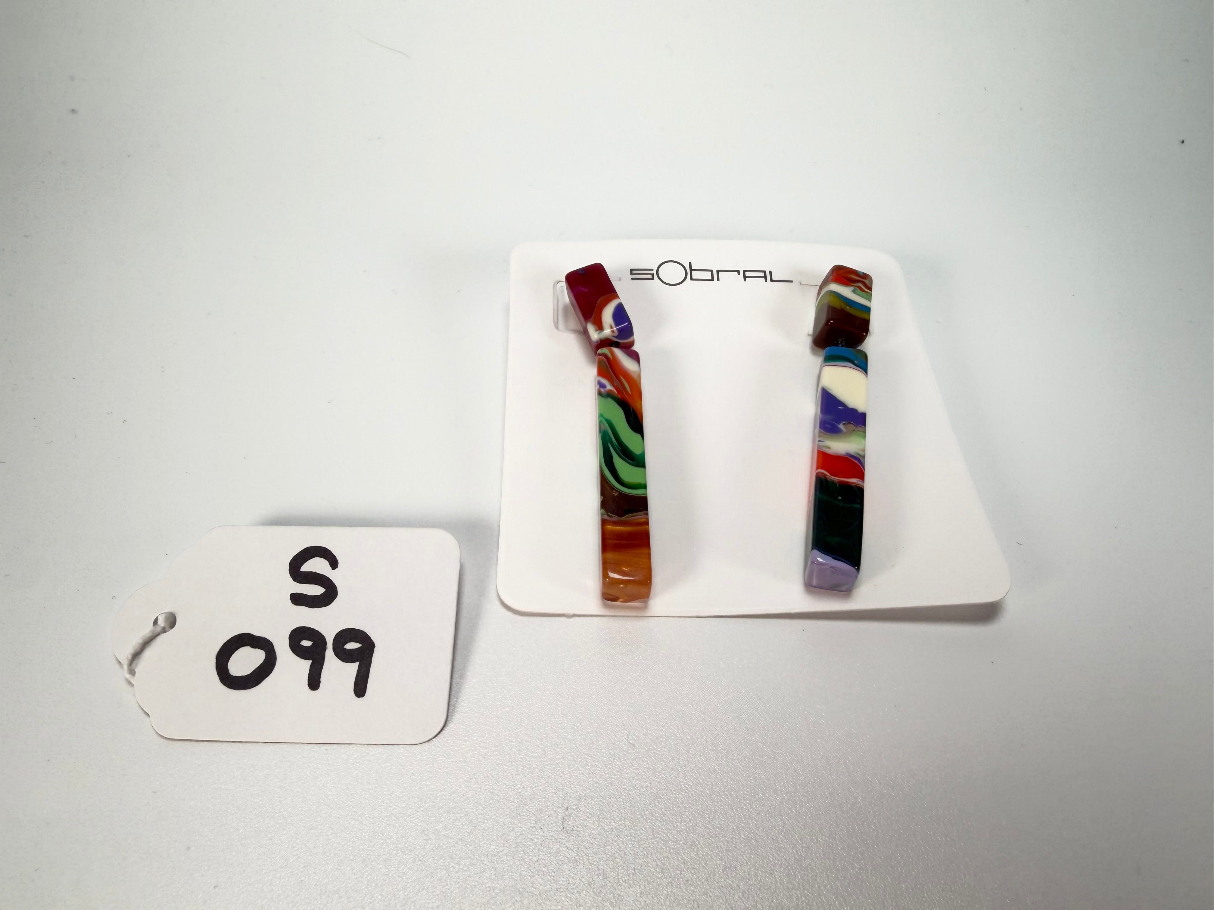 Sobral - Multi-Colour "Clarissa" Pollock Resin Earrings ( 002452 )