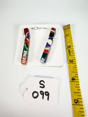 Sobral - Multi-Colour "Clarissa" Pollock Resin Earrings ( 002452 )