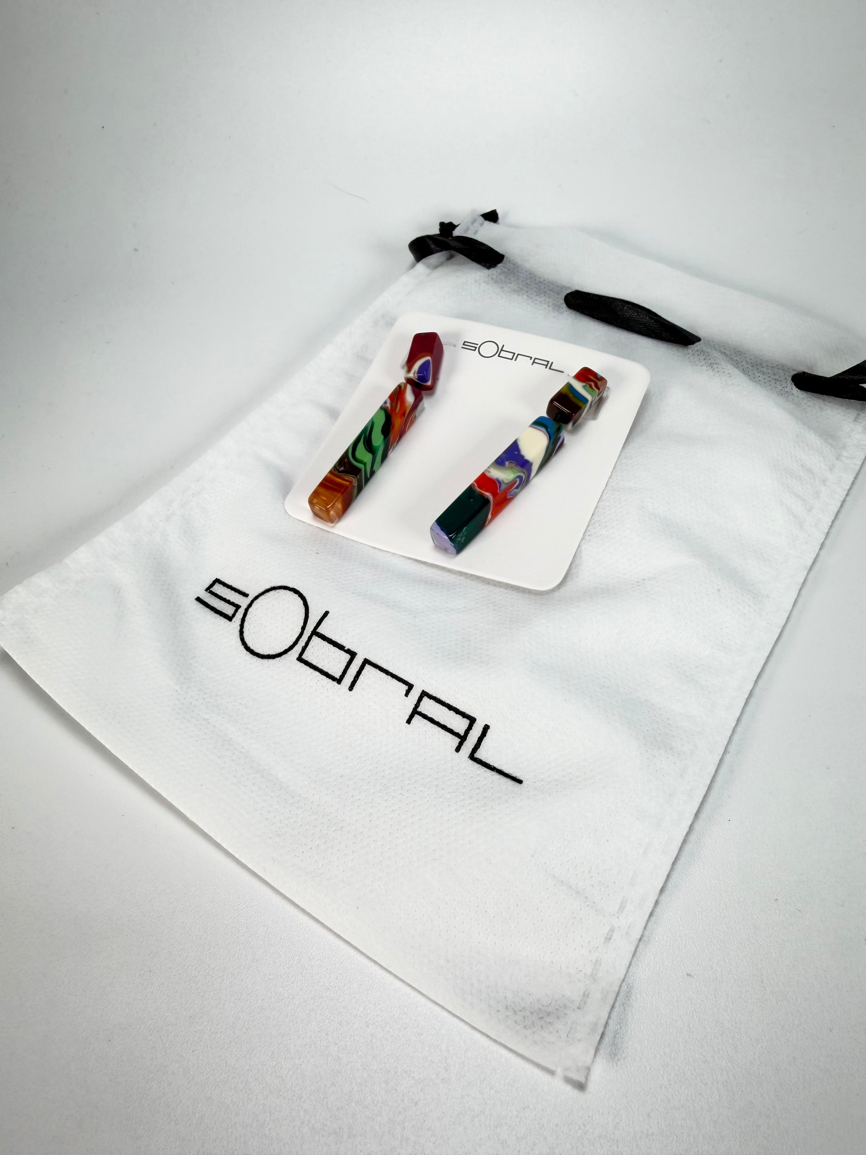 Sobral - Multi-Colour "Clarissa" Pollock Resin Earrings ( 002452 )