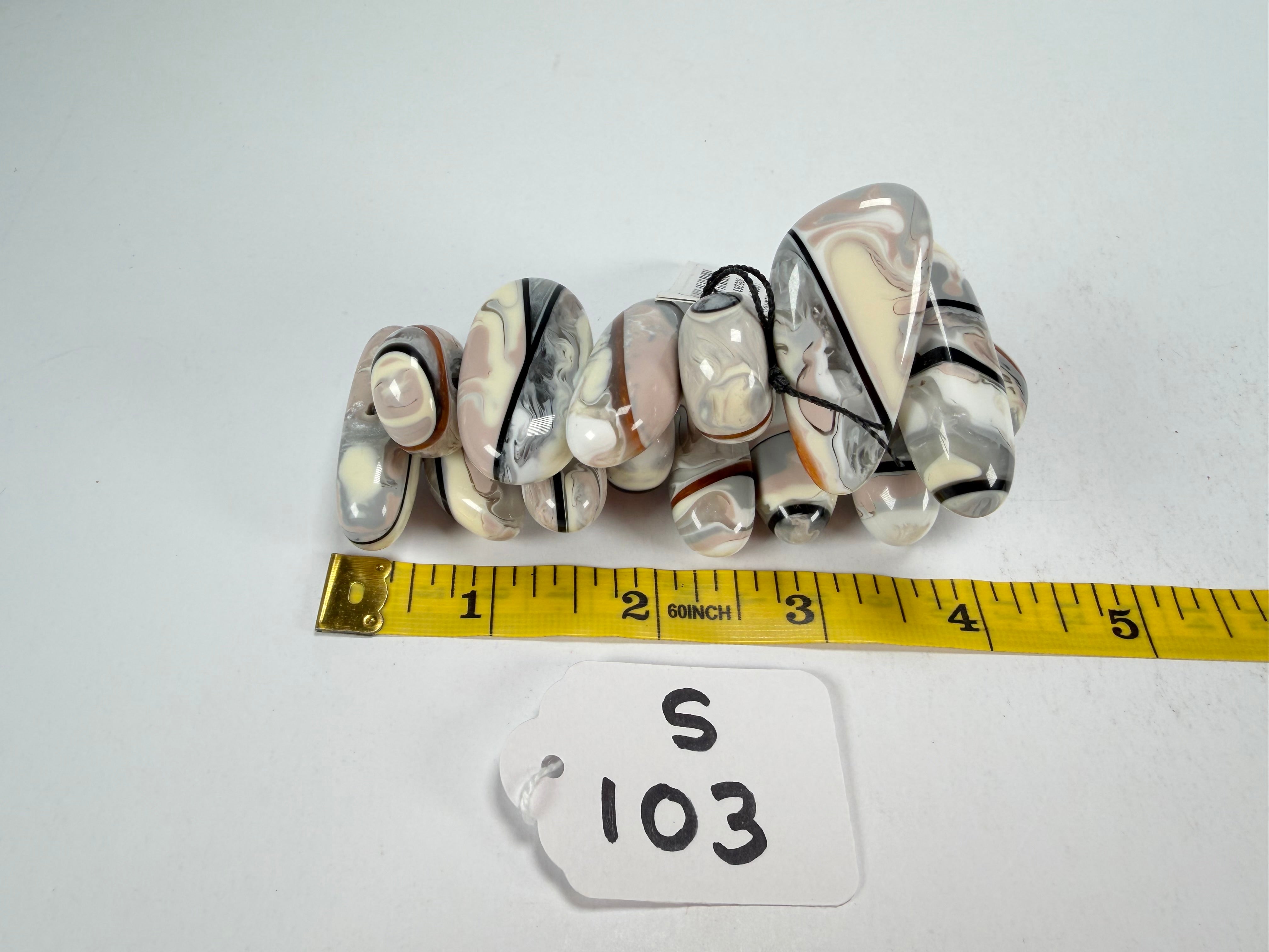 Sobral - Lágrima D'or "Newanderthal" Elasticated Resin Bracelet ( 005263 )