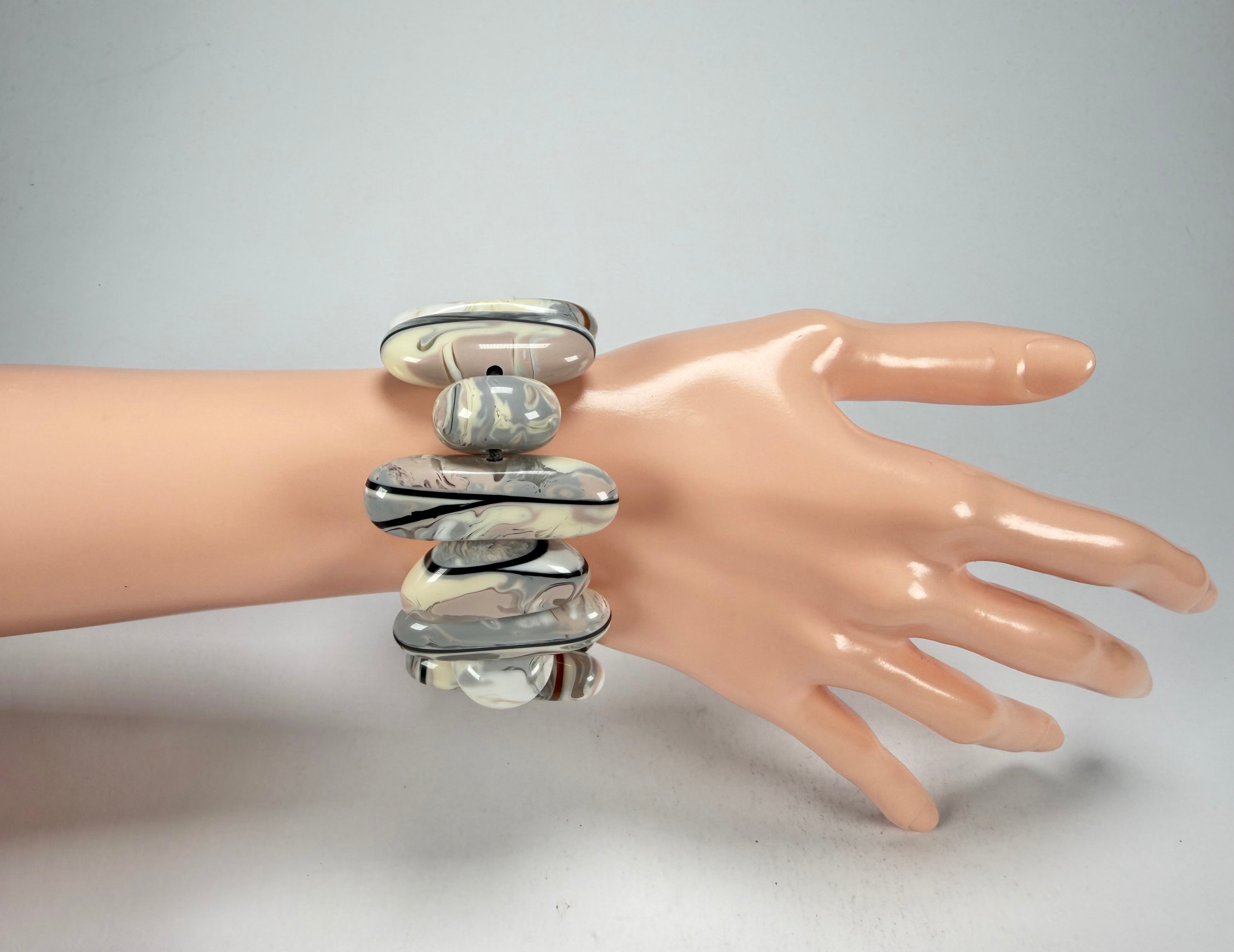 Sobral - Lágrima D'or "Newanderthal" Elasticated Resin Bracelet ( 005263 )