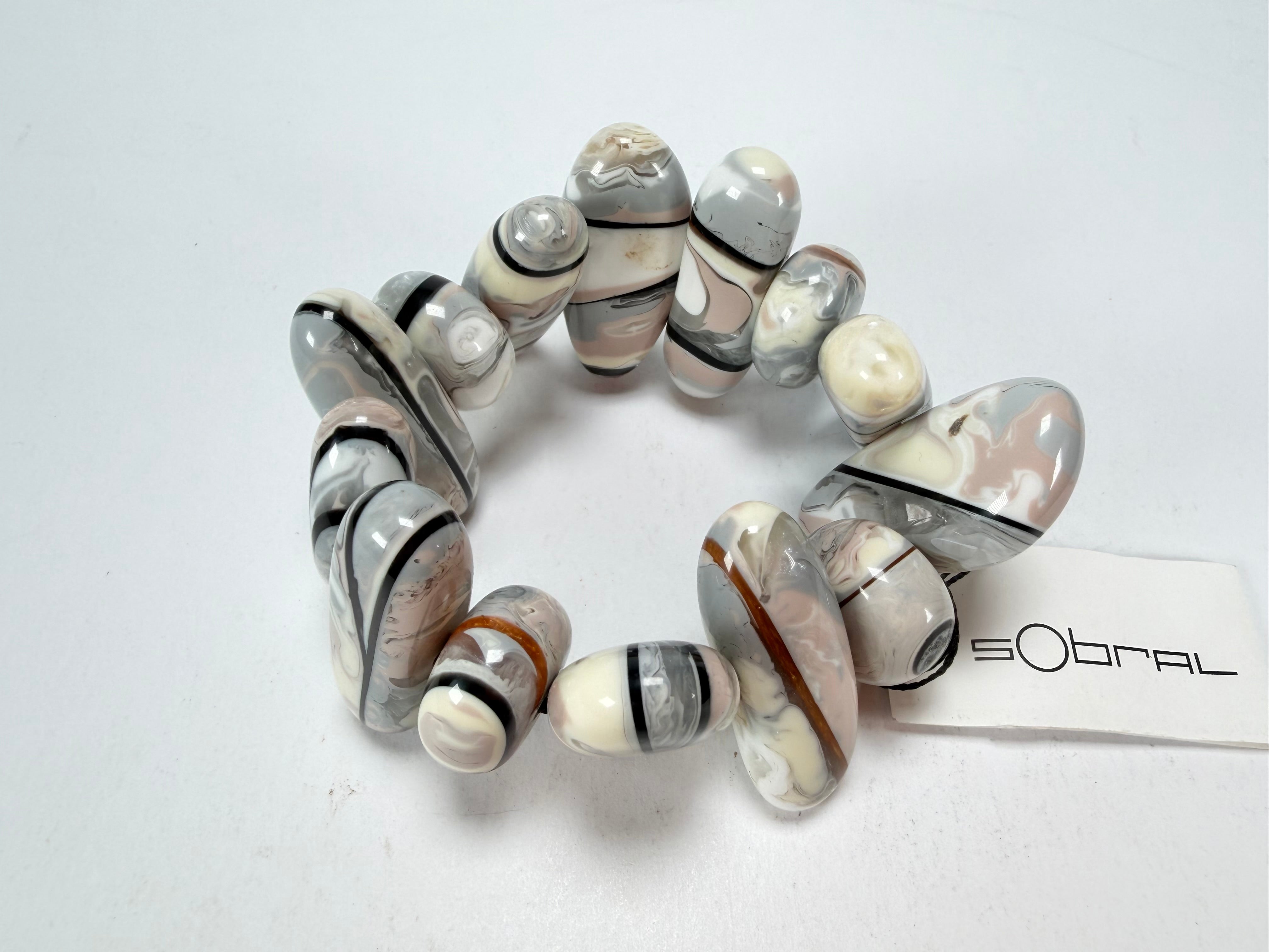 Sobral - Lágrima D'or "Newanderthal" Elasticated Resin Bracelet ( 005263 )