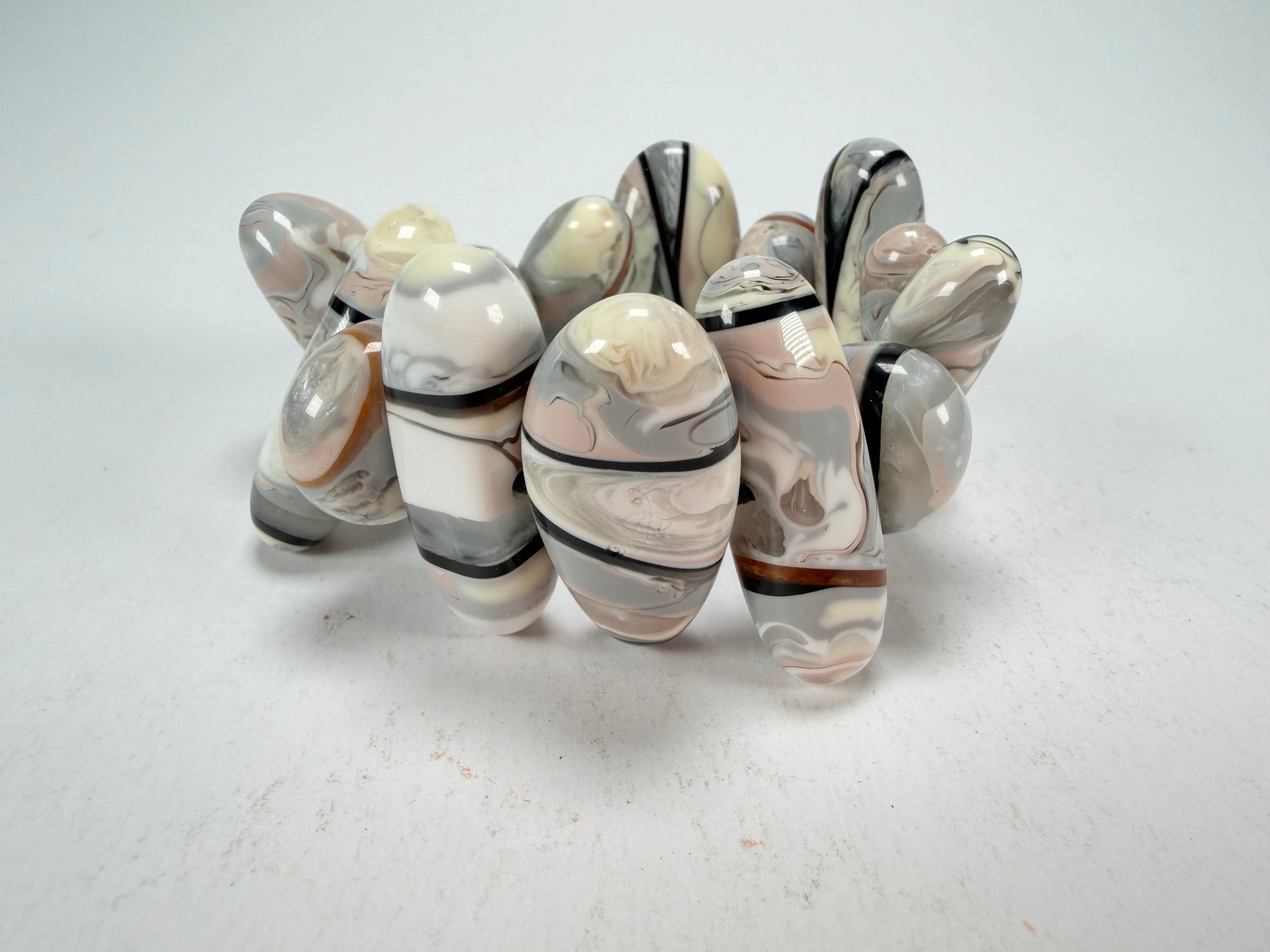 Sobral - Lágrima D'or "Newanderthal" Elasticated Resin Bracelet ( 005263 )